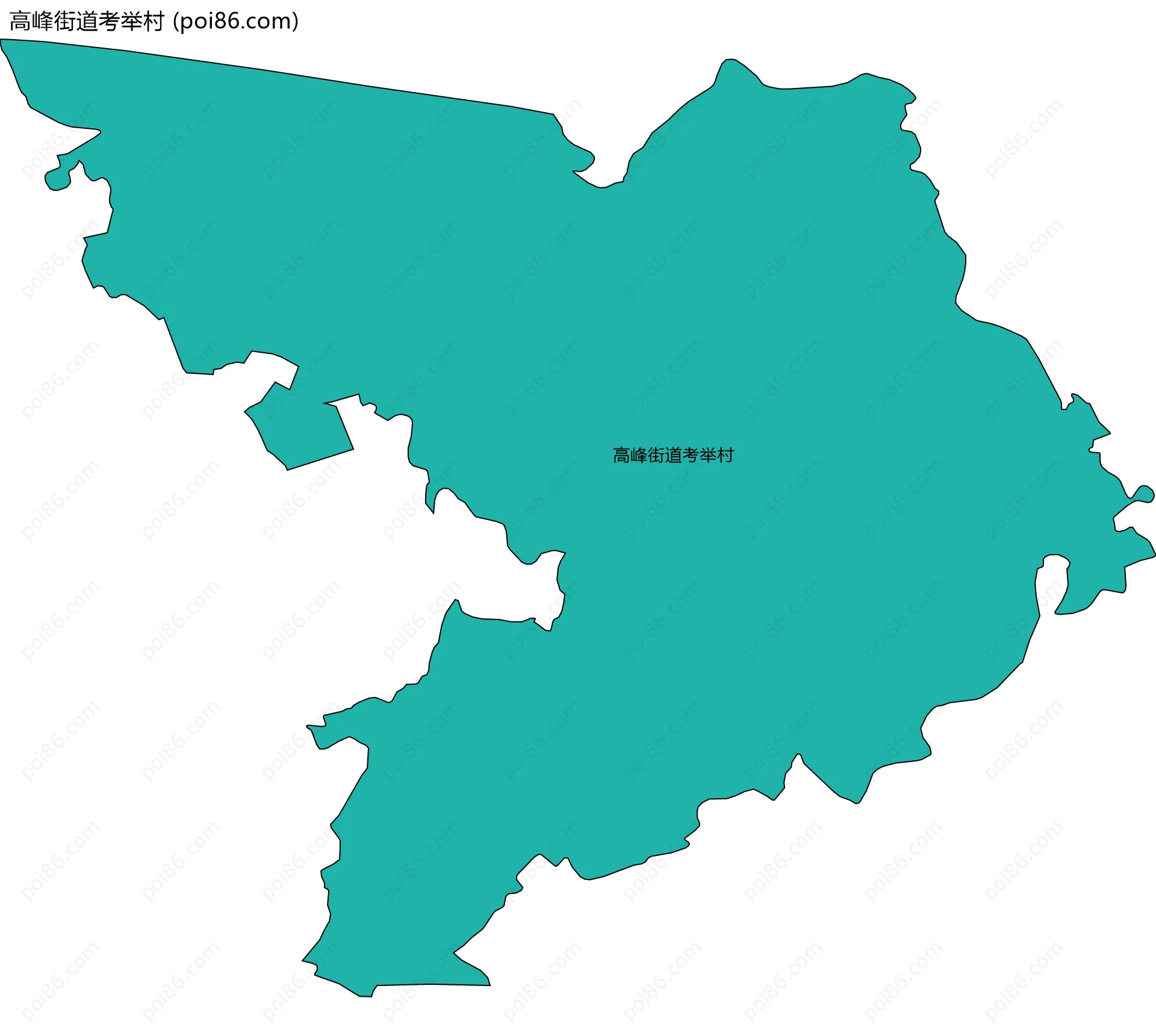 高峰街道考举村边界地图