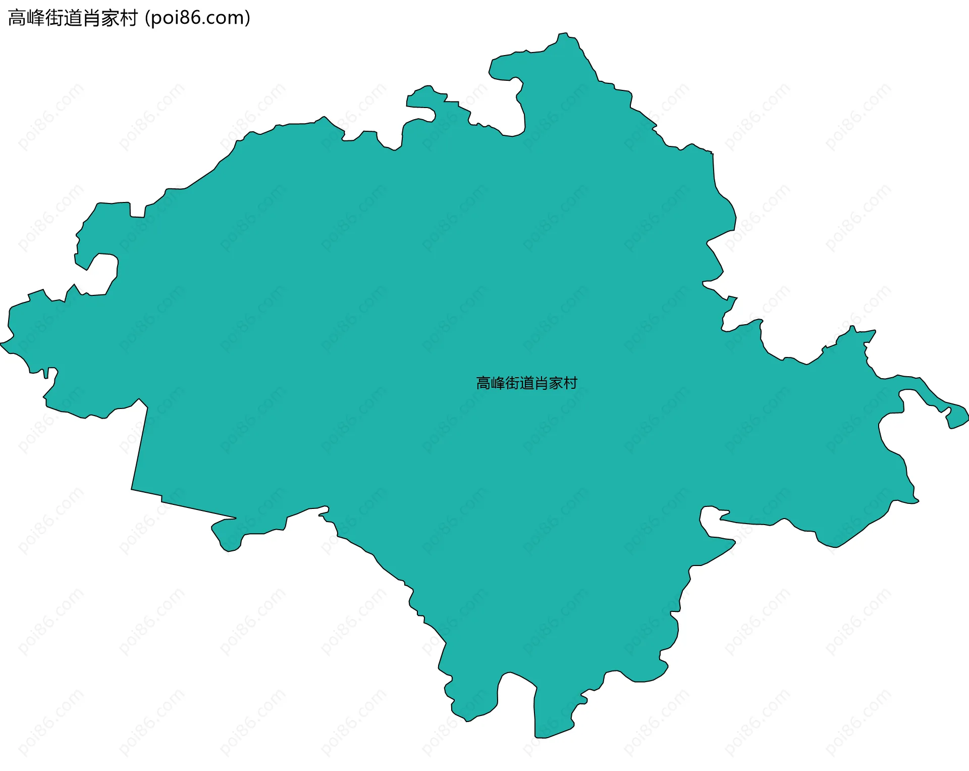 高峰街道肖家村边界地图