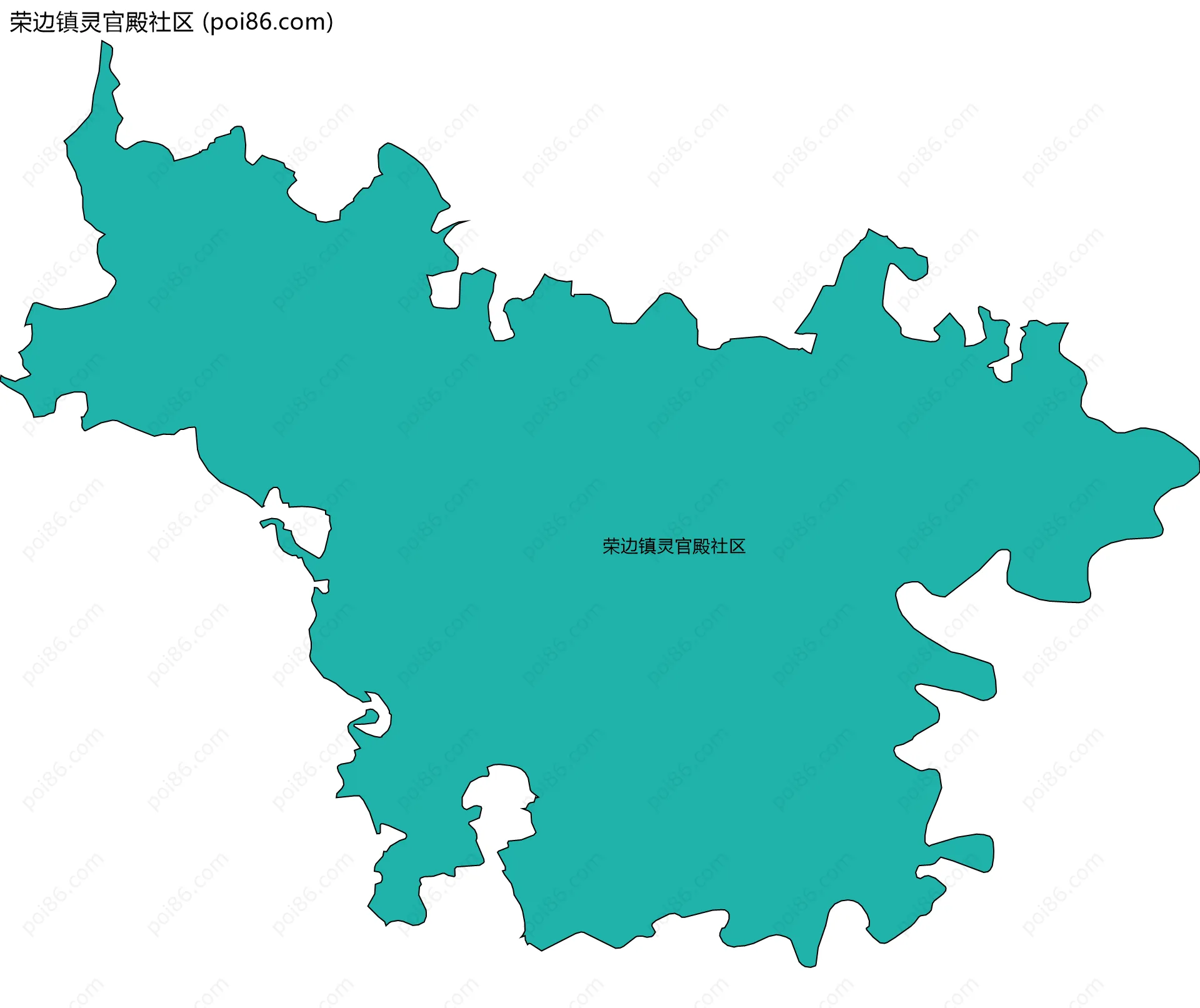荣边镇灵官殿社区边界地图