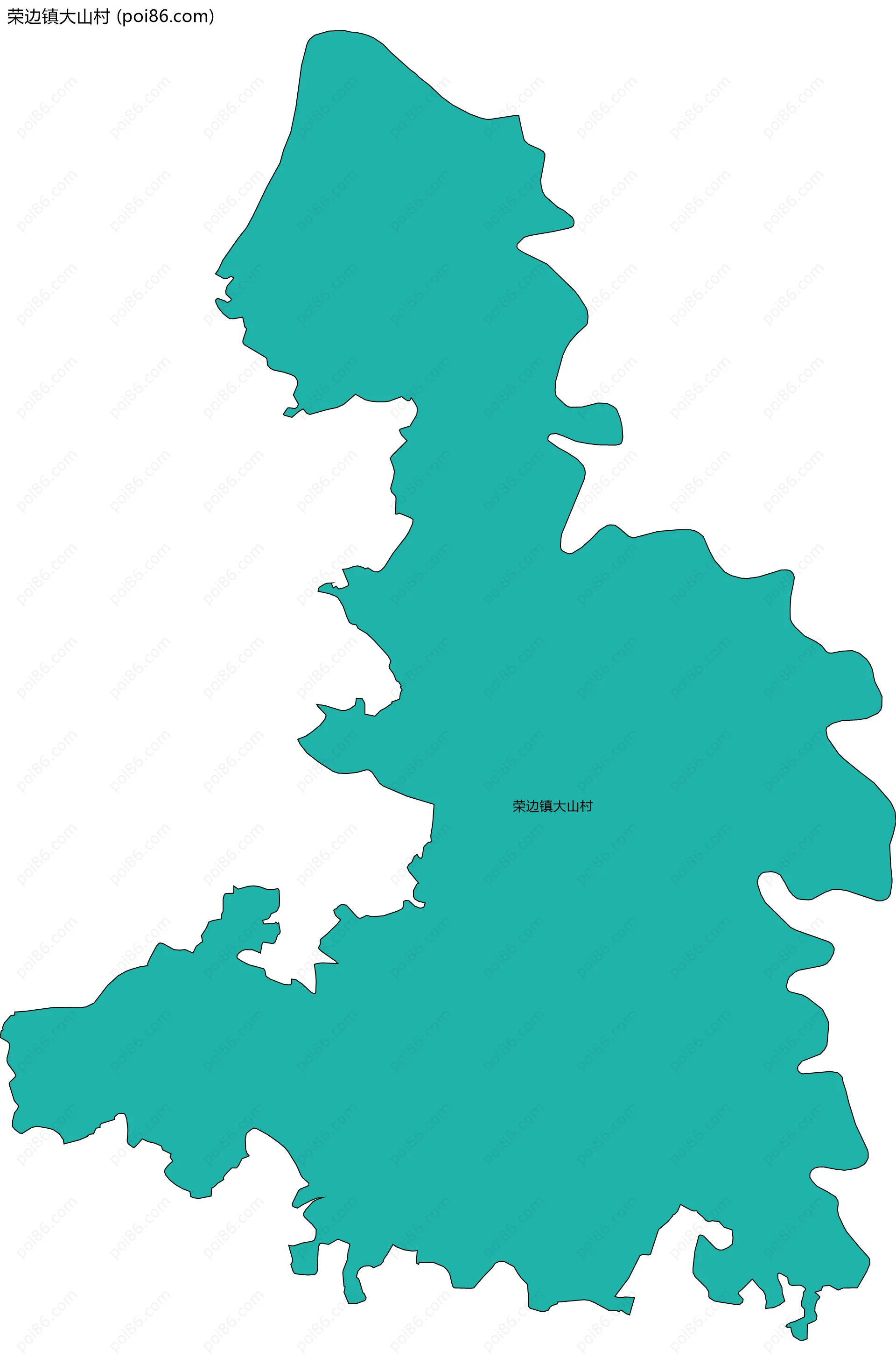 荣边镇大山村边界地图