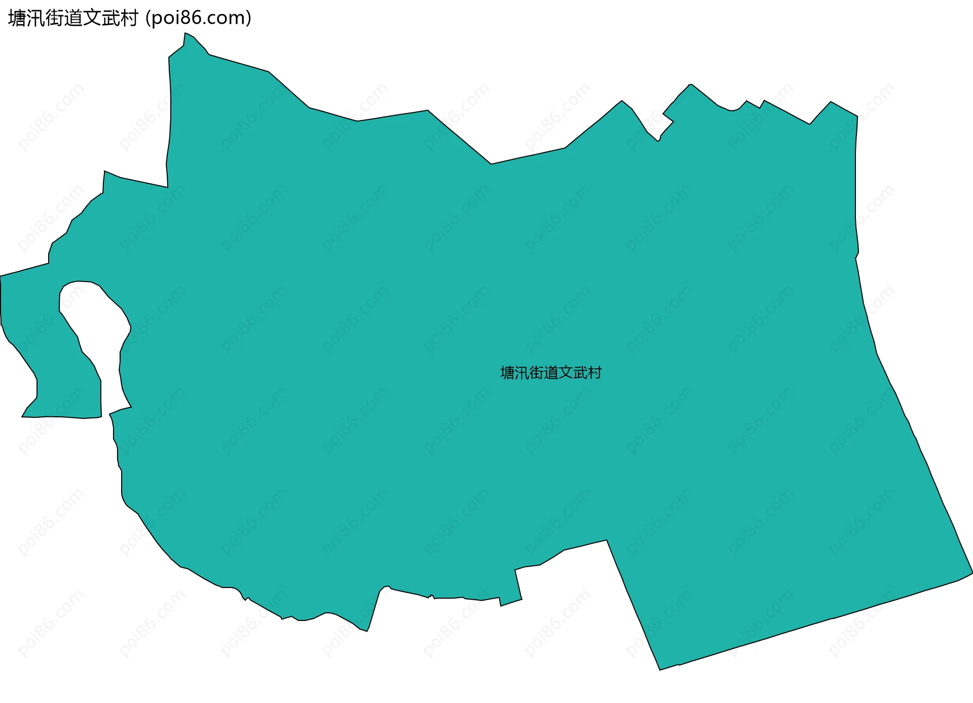 塘汛街道文武村边界地图