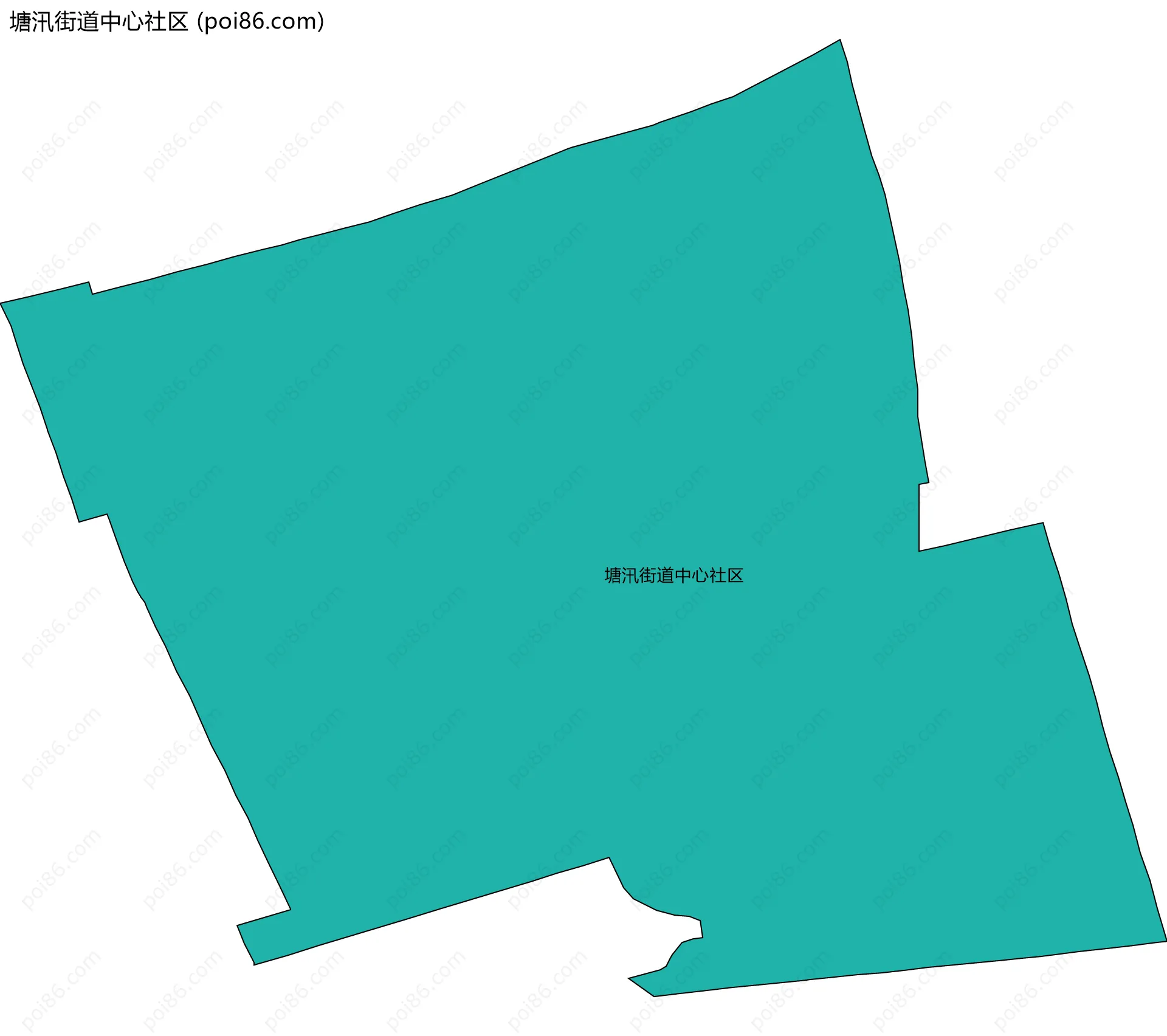 塘汛街道中心社区边界地图