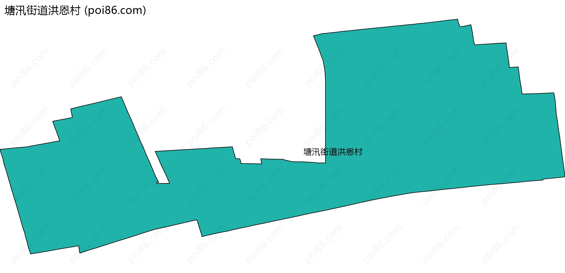 塘汛街道洪恩村边界地图