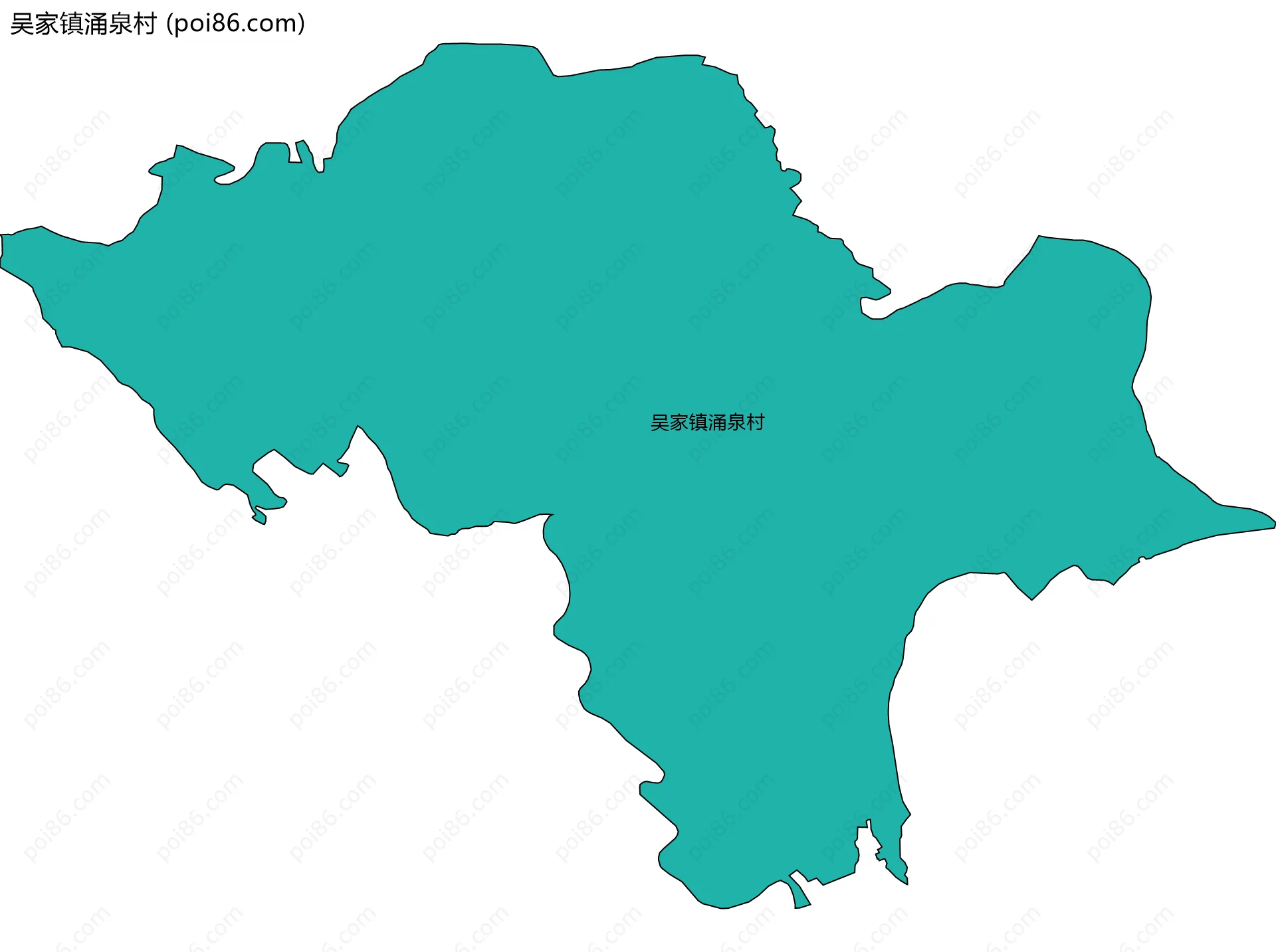 吴家镇涌泉村边界地图