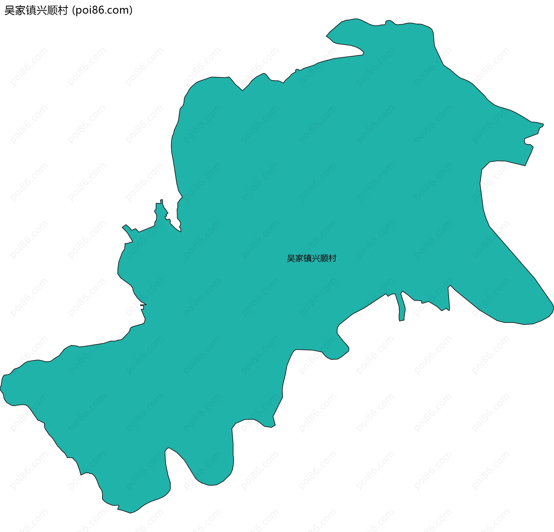 吴家镇兴顺村边界地图