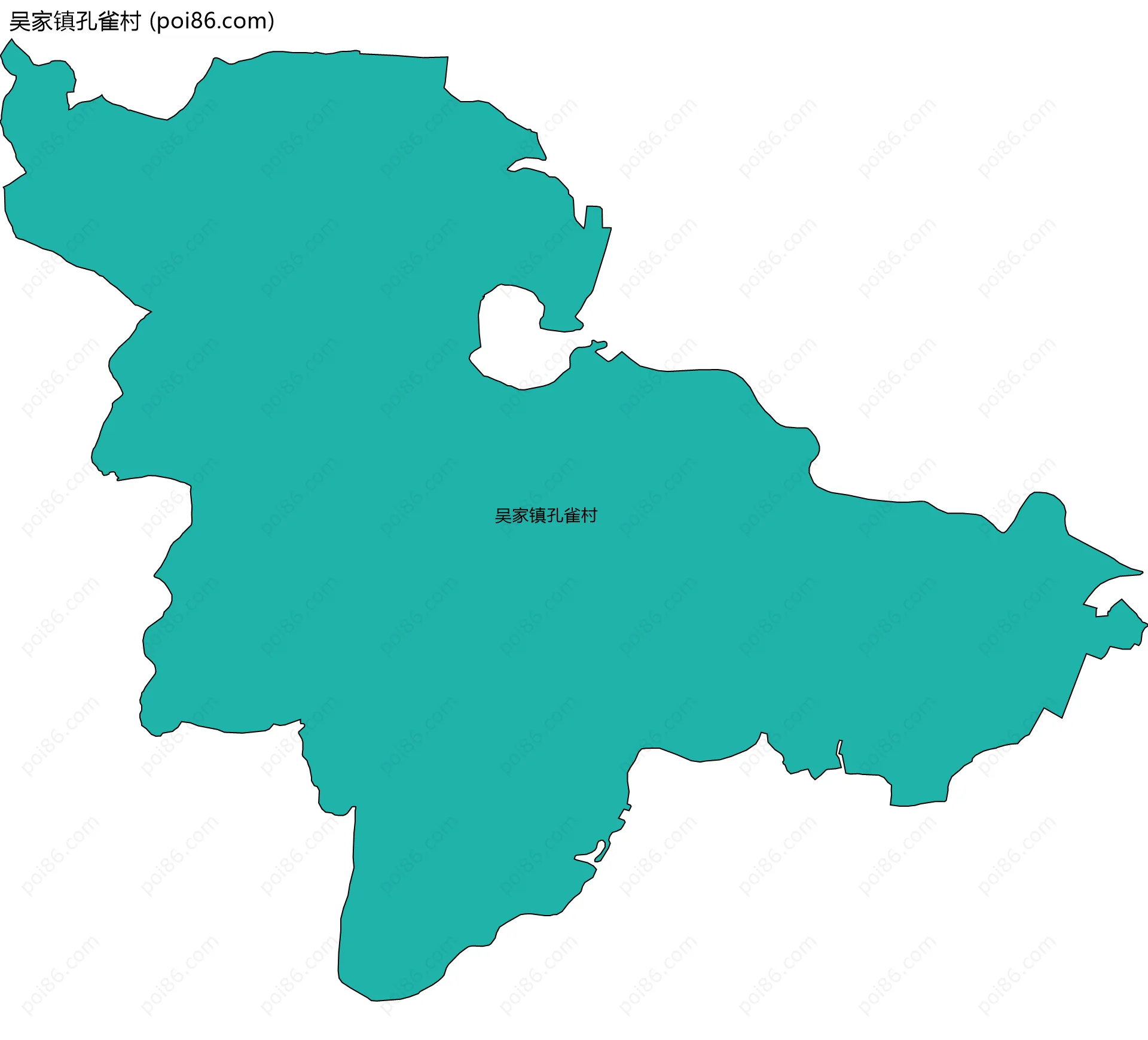 吴家镇孔雀村边界地图