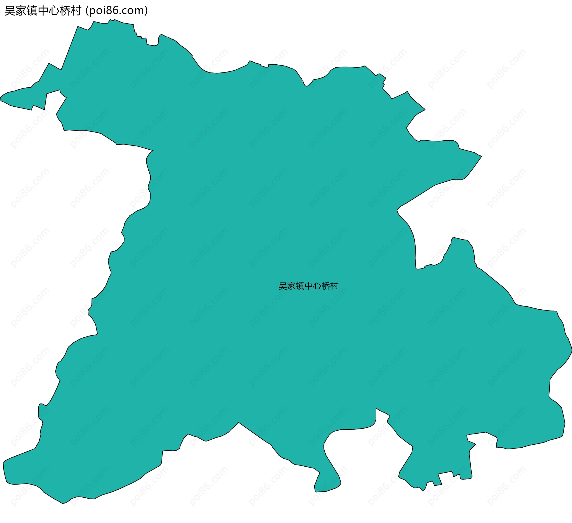 吴家镇中心桥村边界地图