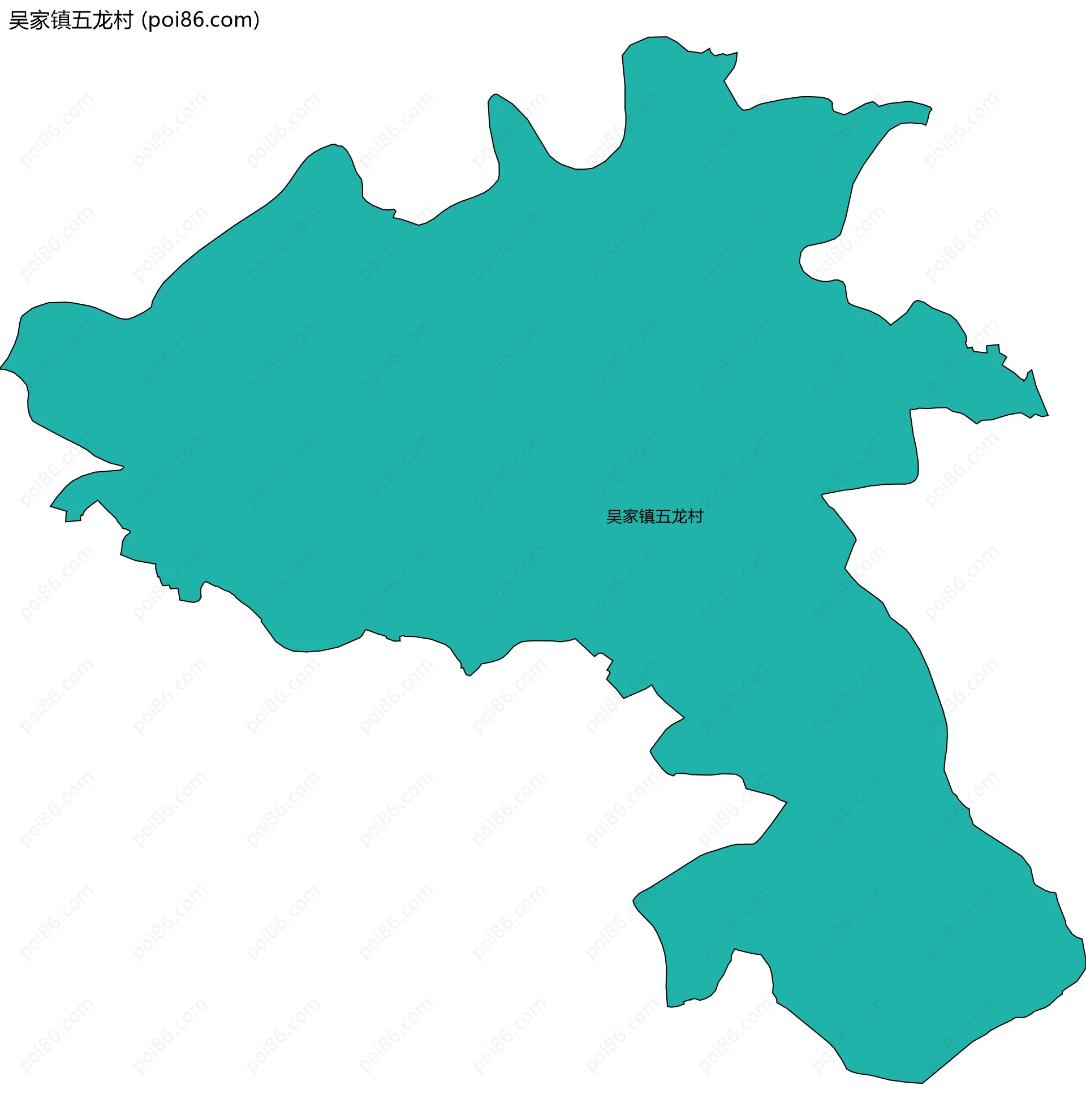 吴家镇五龙村边界地图