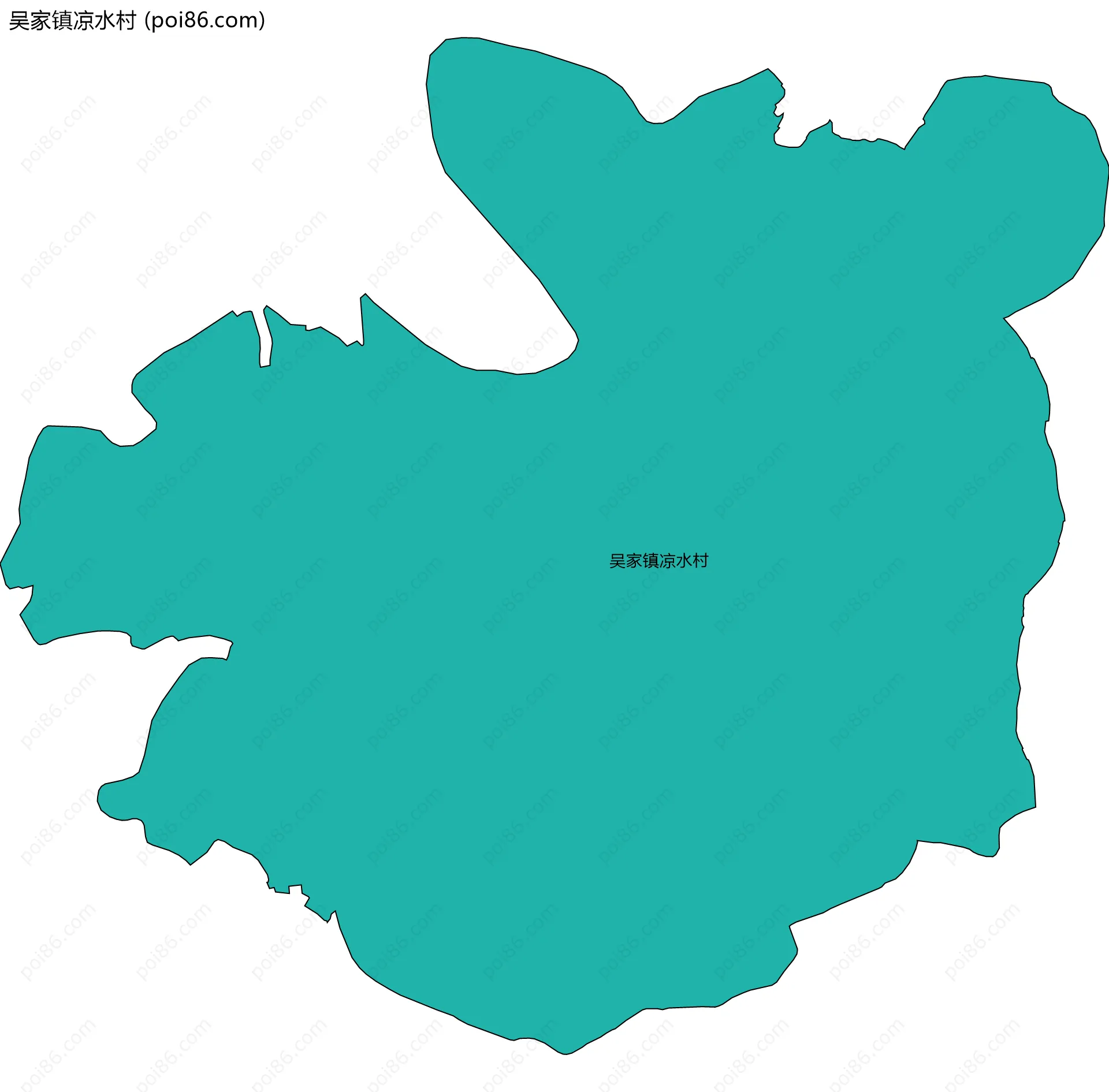 吴家镇凉水村边界地图