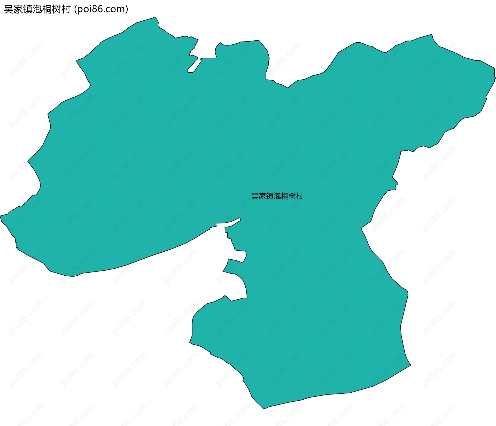 吴家镇泡桐树村边界地图