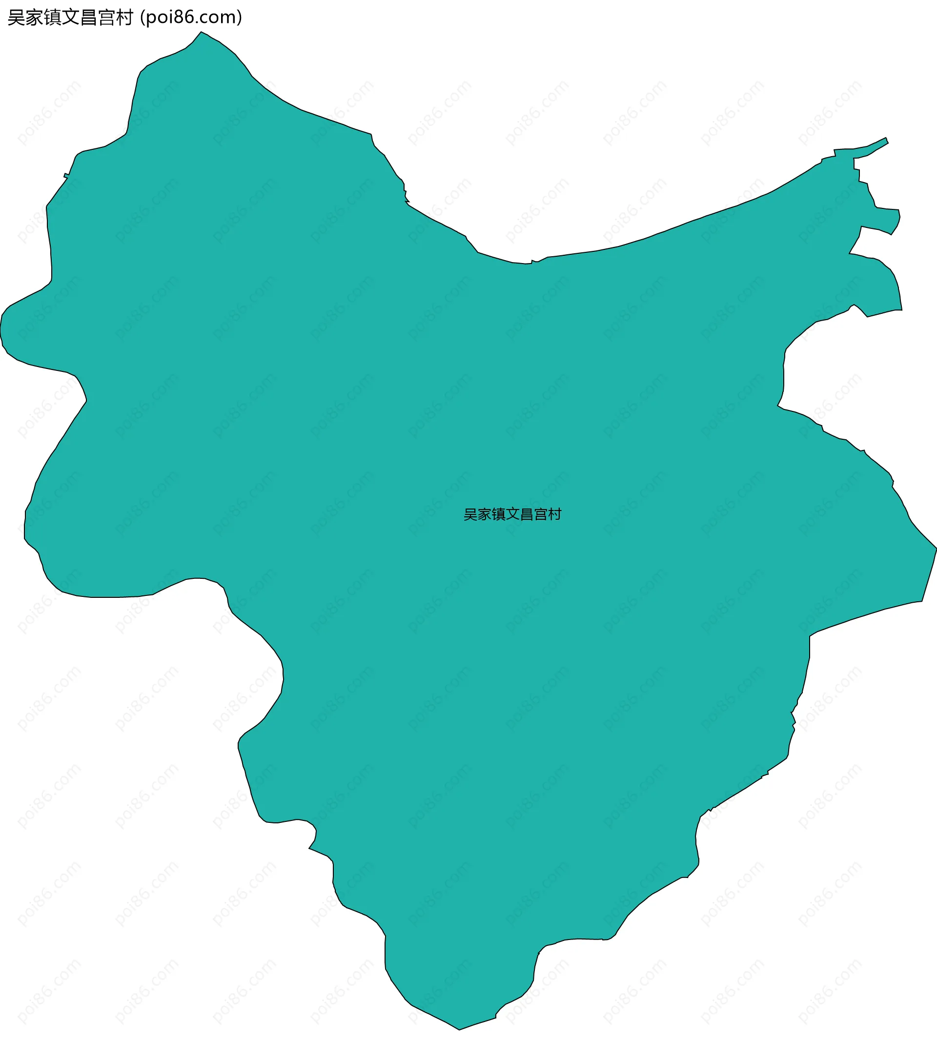 吴家镇文昌宫村边界地图