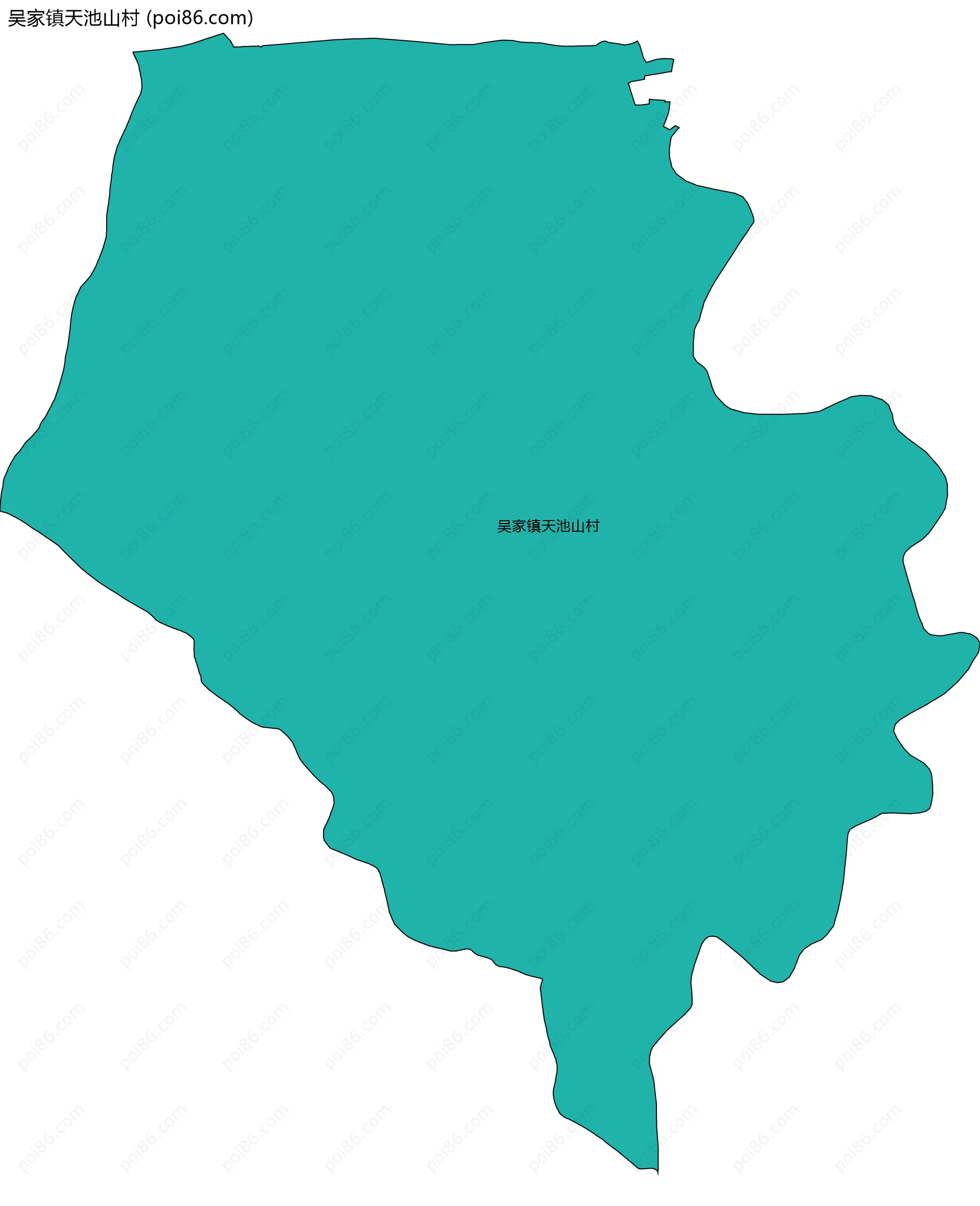 吴家镇天池山村边界地图