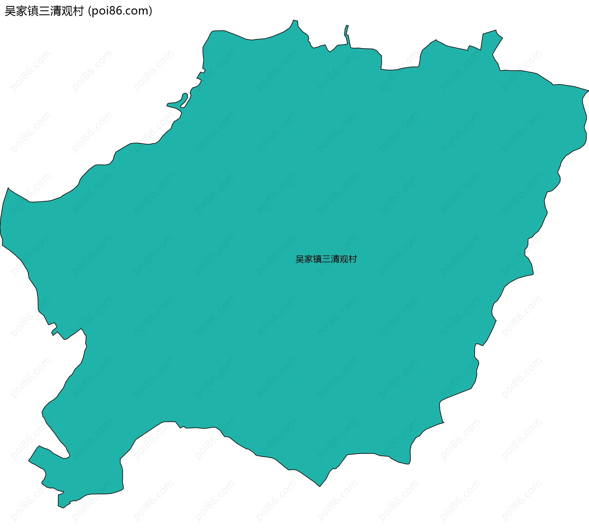 吴家镇三清观村边界地图