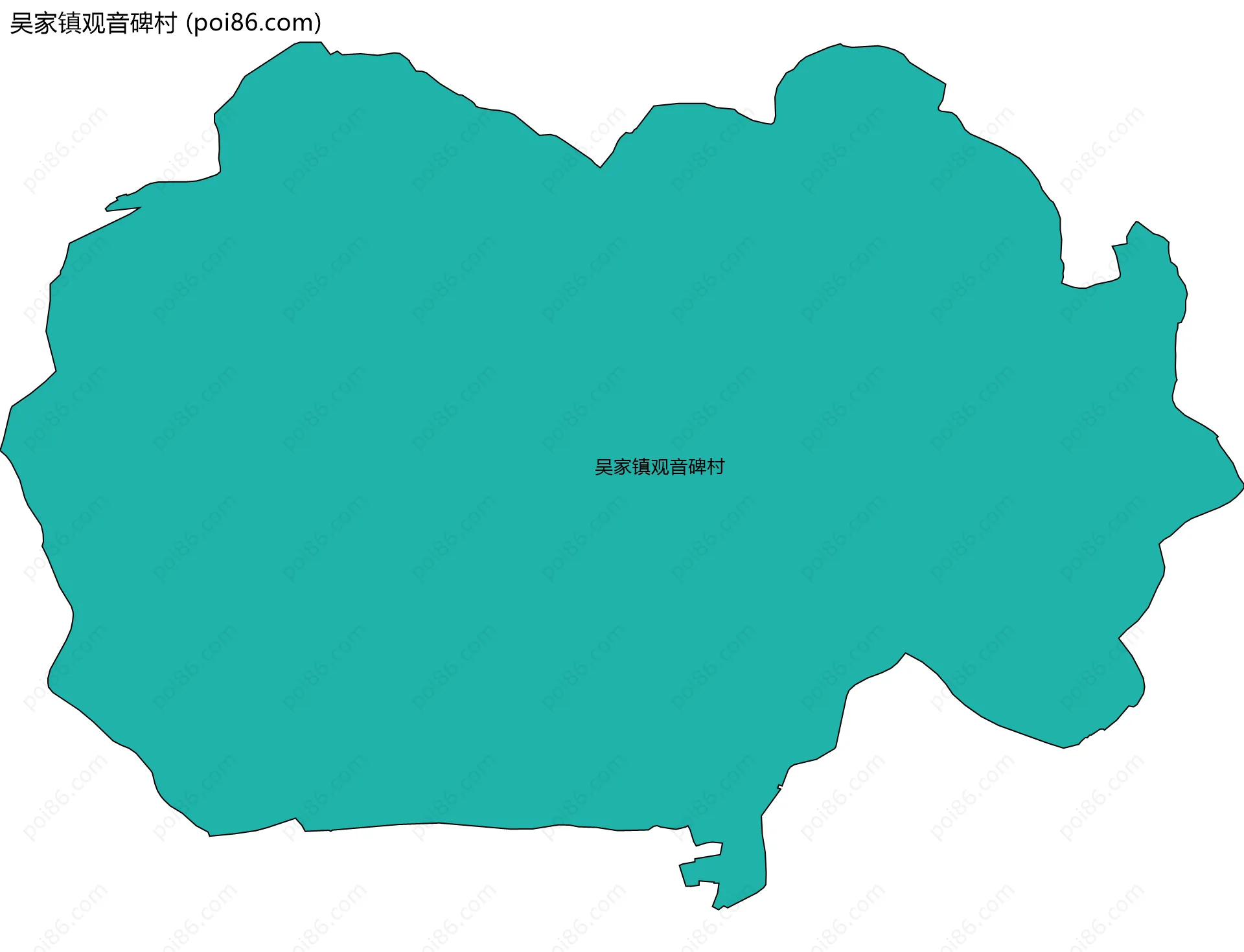 吴家镇观音碑村边界地图