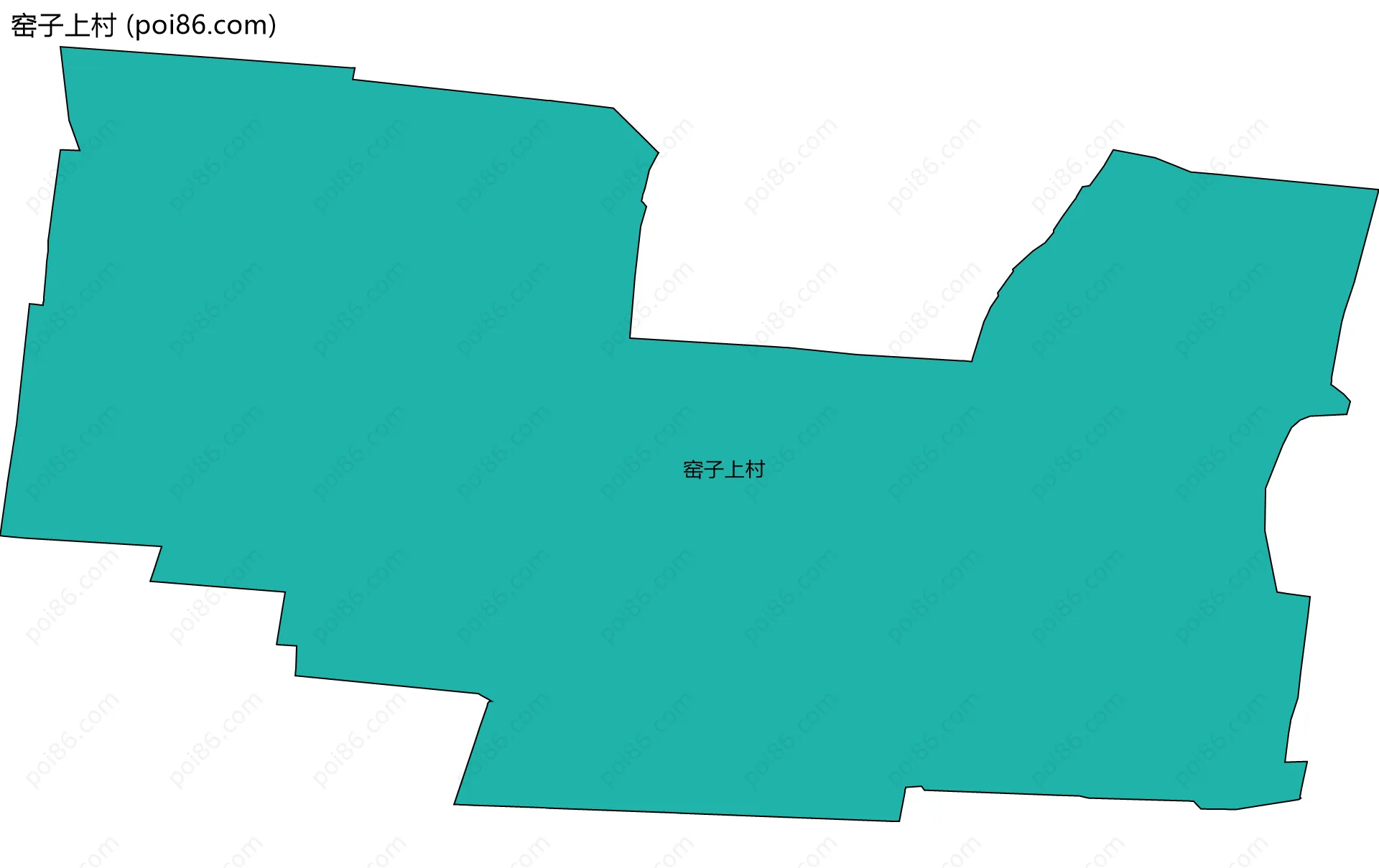 窑子上村边界地图