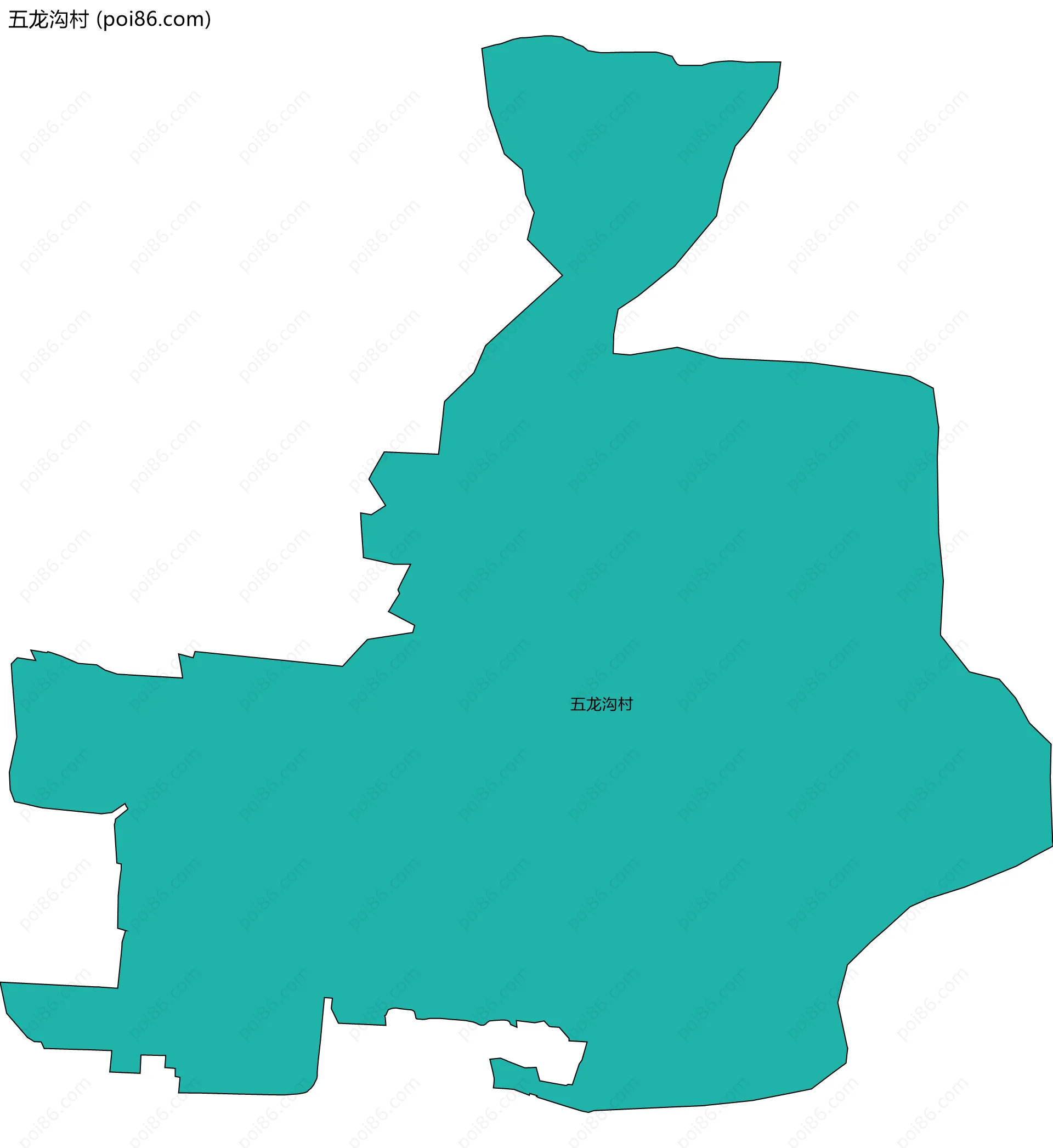 五龙沟村边界地图