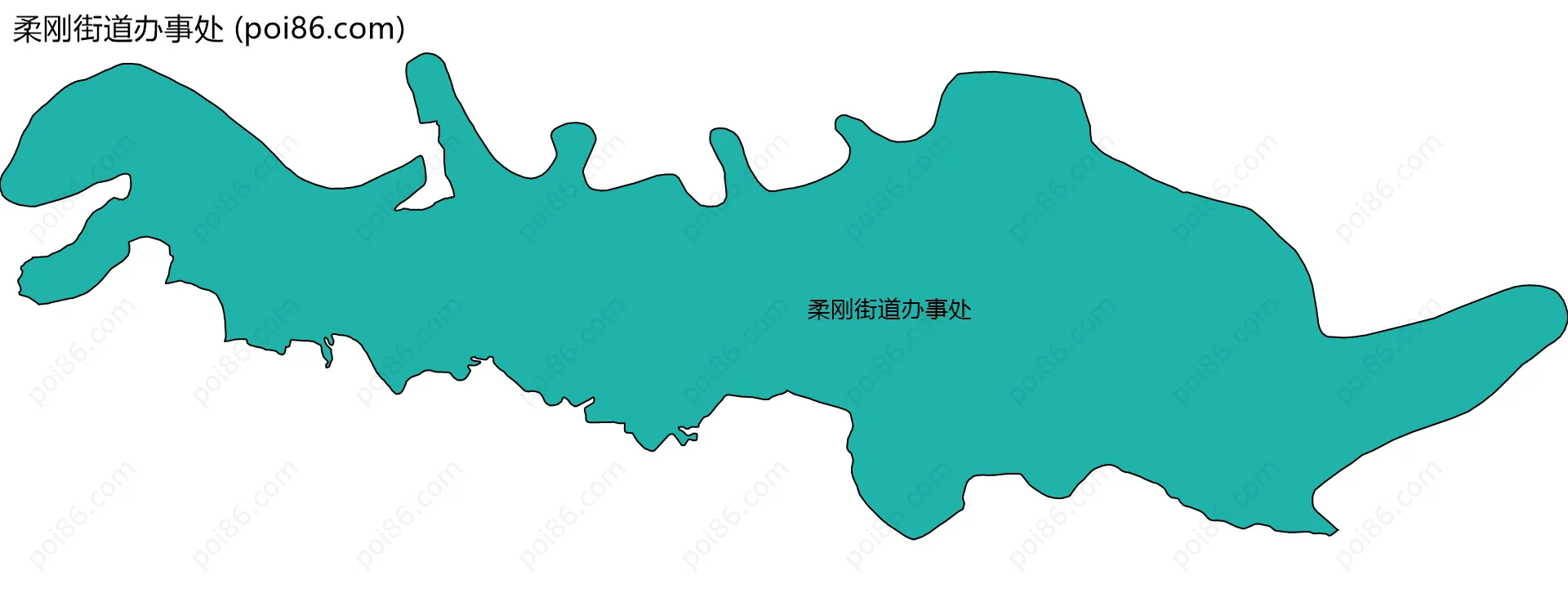 柔刚街道办事处边界地图