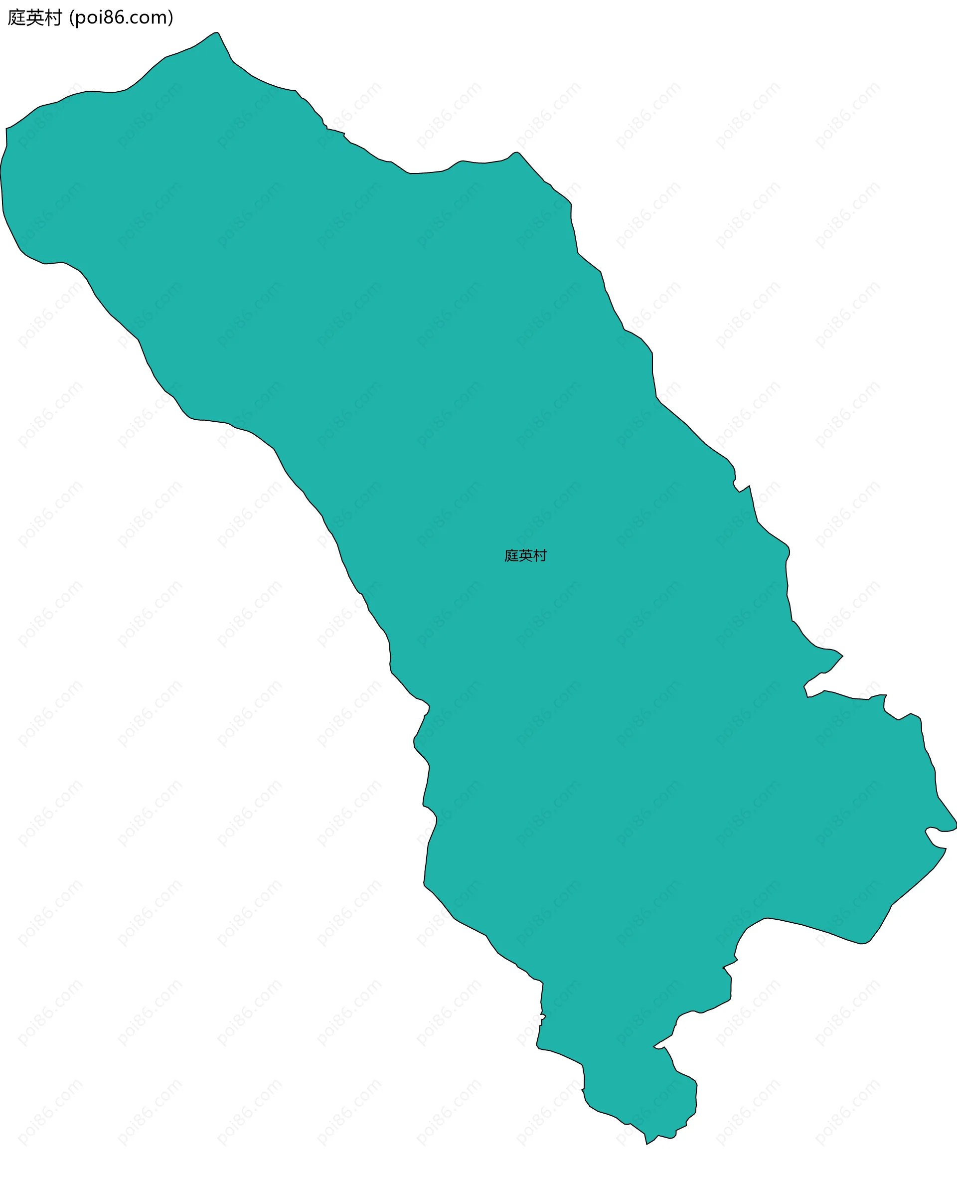 庭英村边界地图