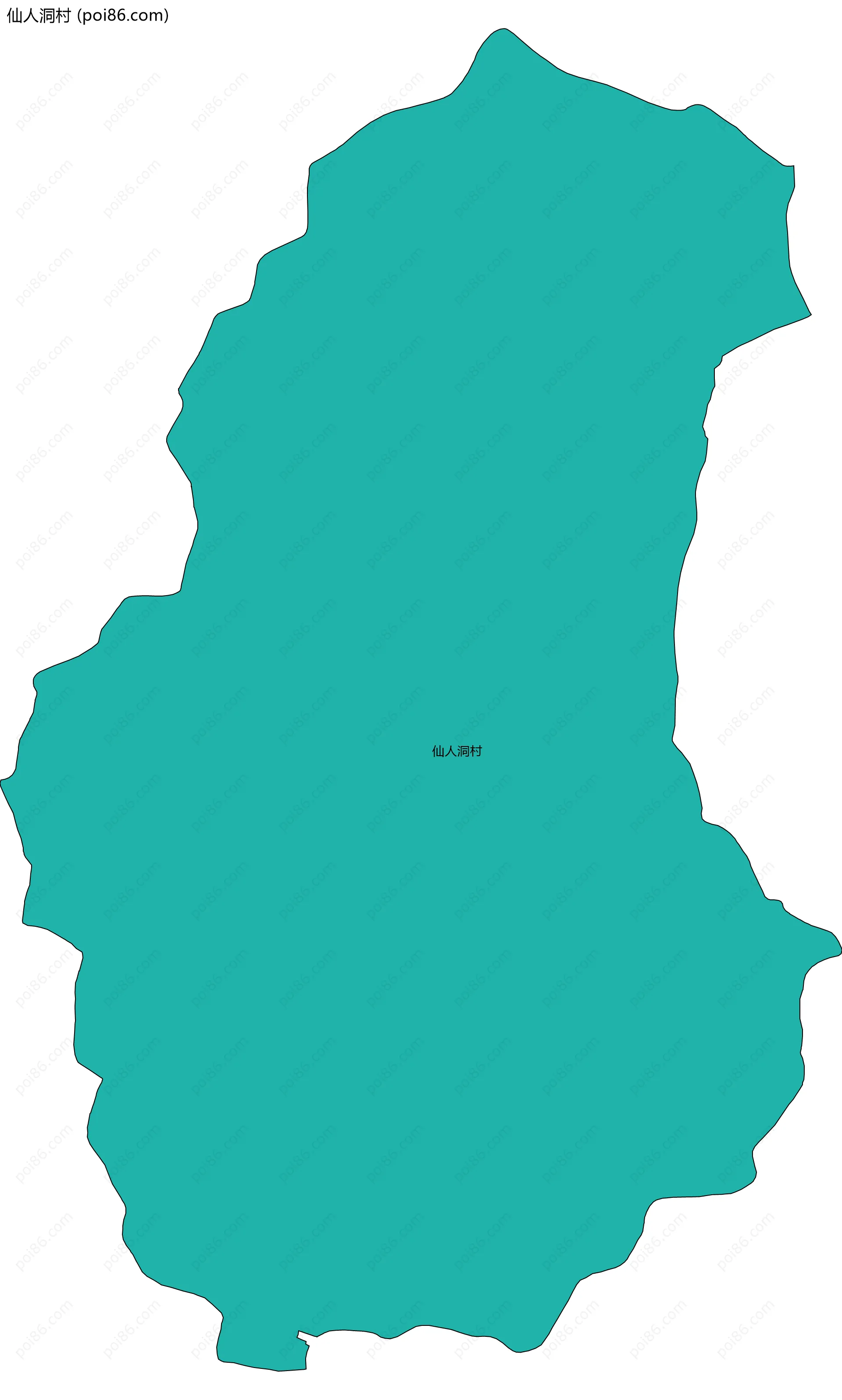 仙人洞村边界地图