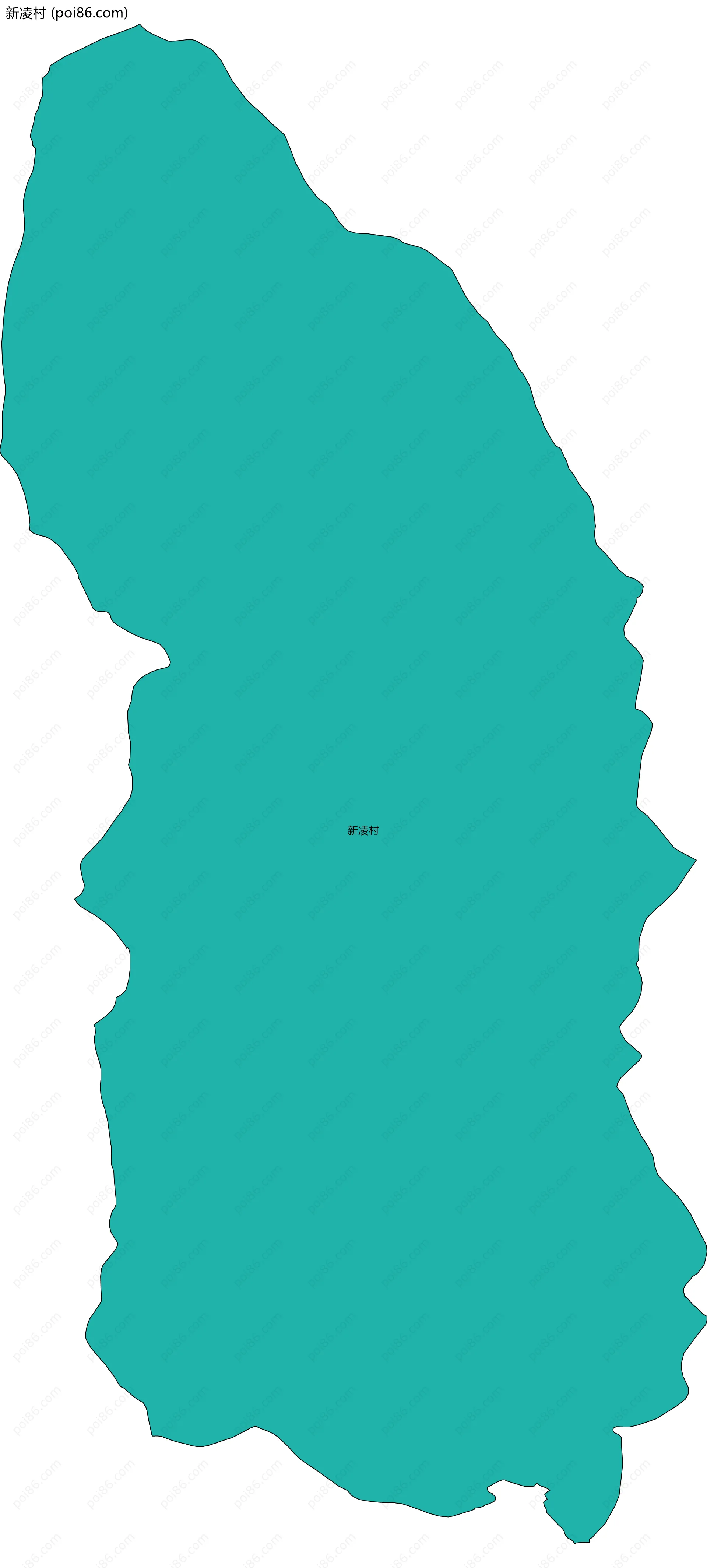 新凌村边界地图