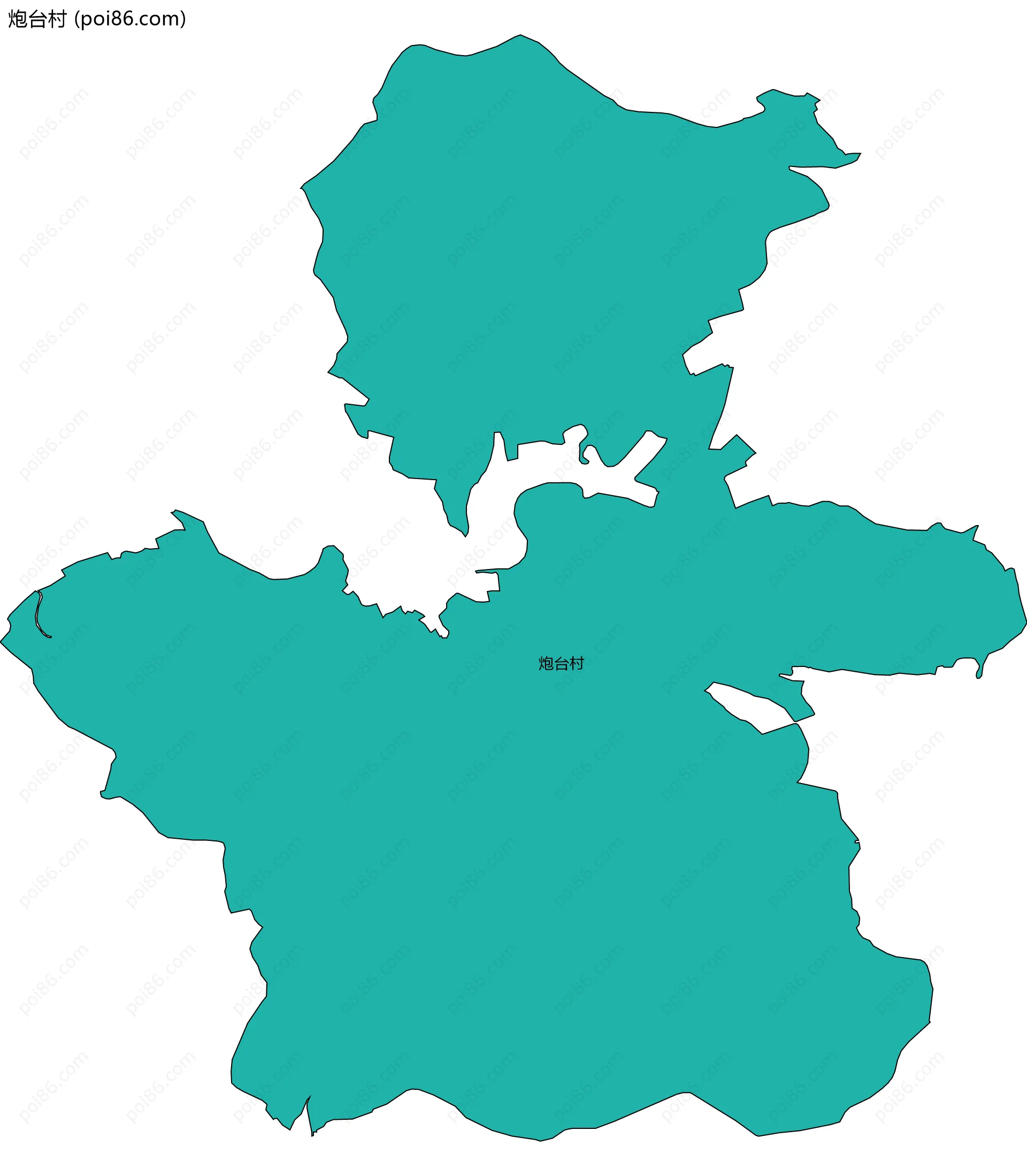 炮台村边界地图