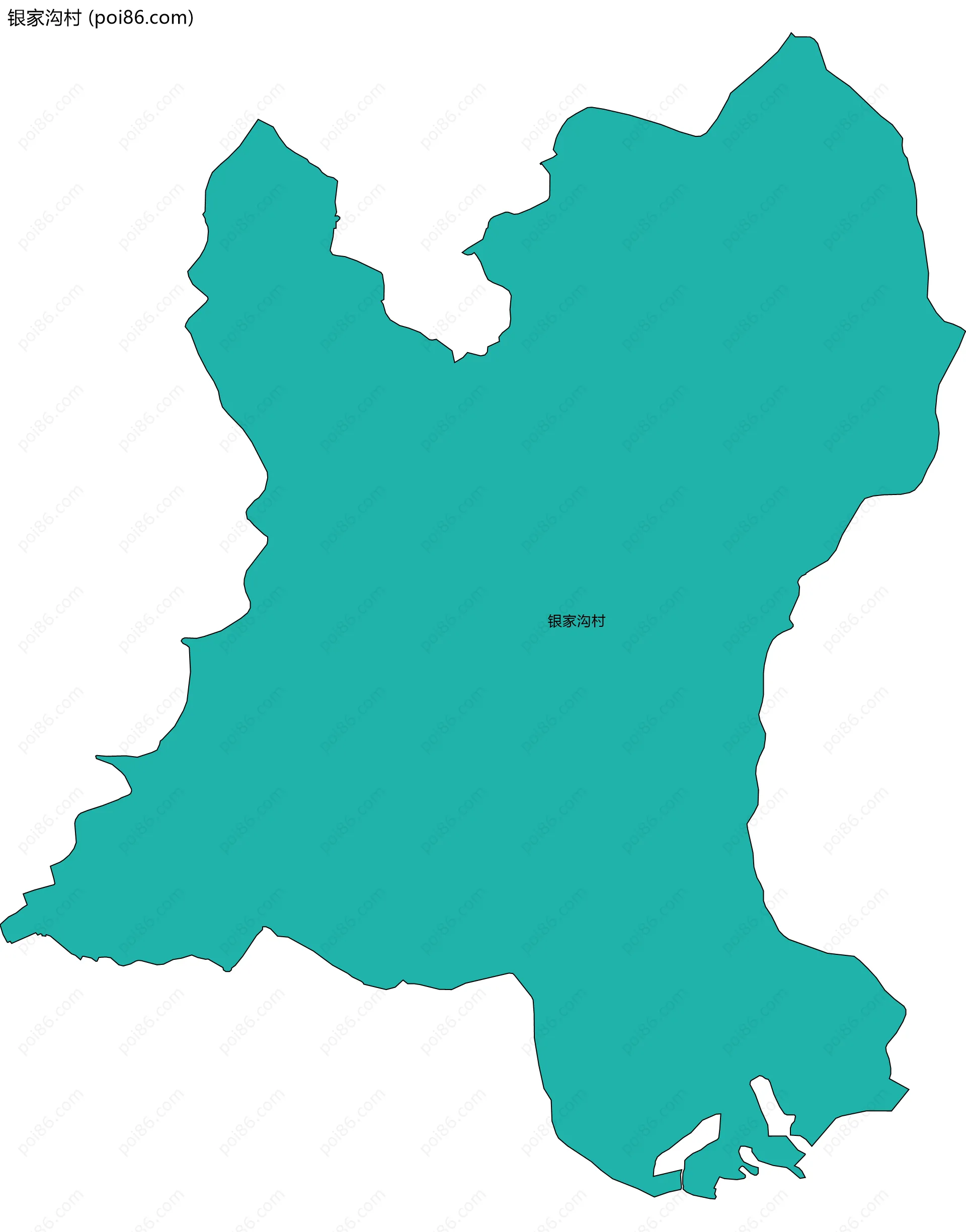 银家沟村边界地图