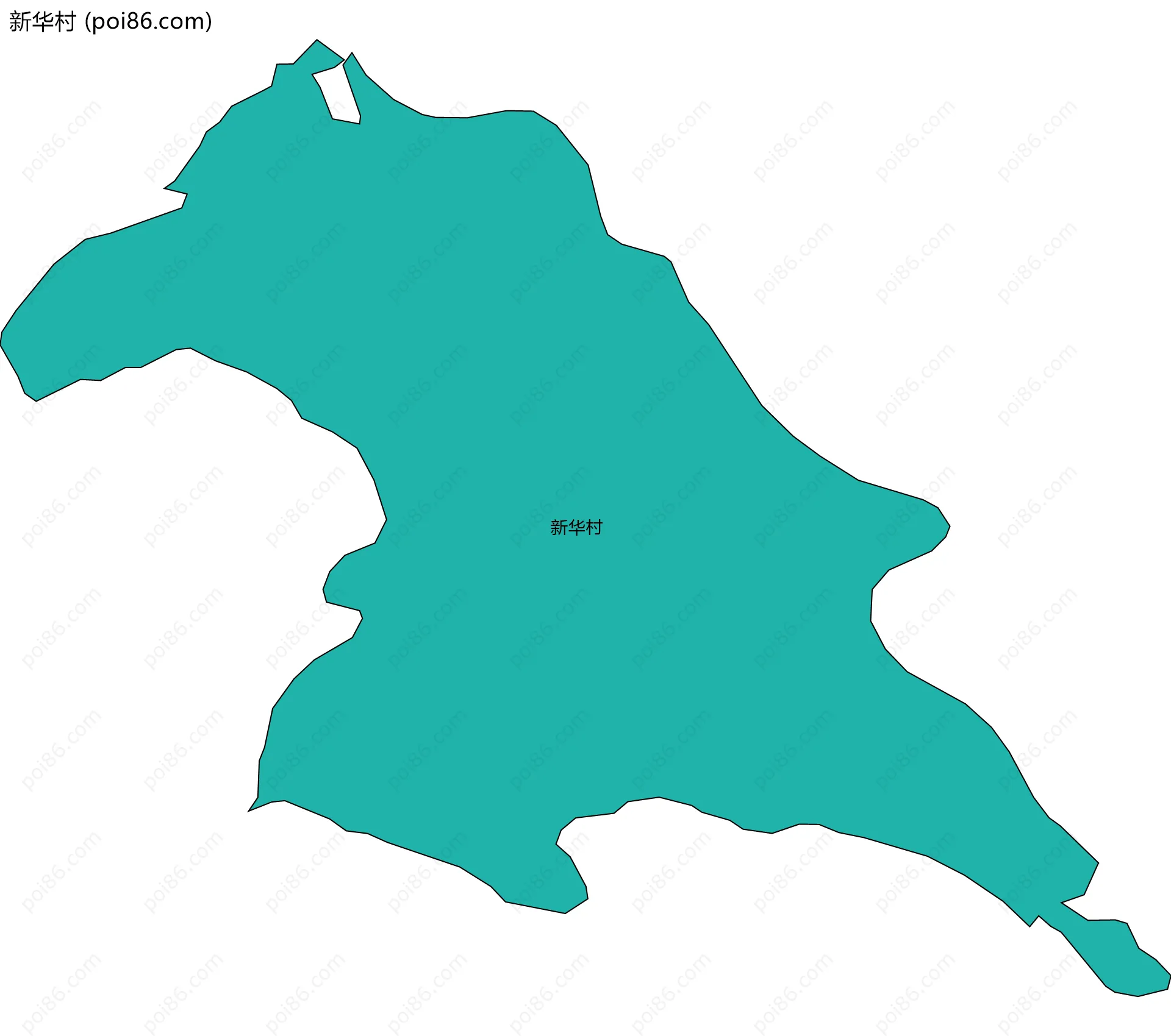 新华村边界地图