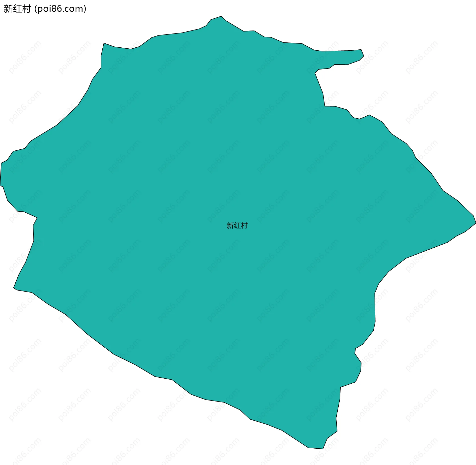 新红村边界地图