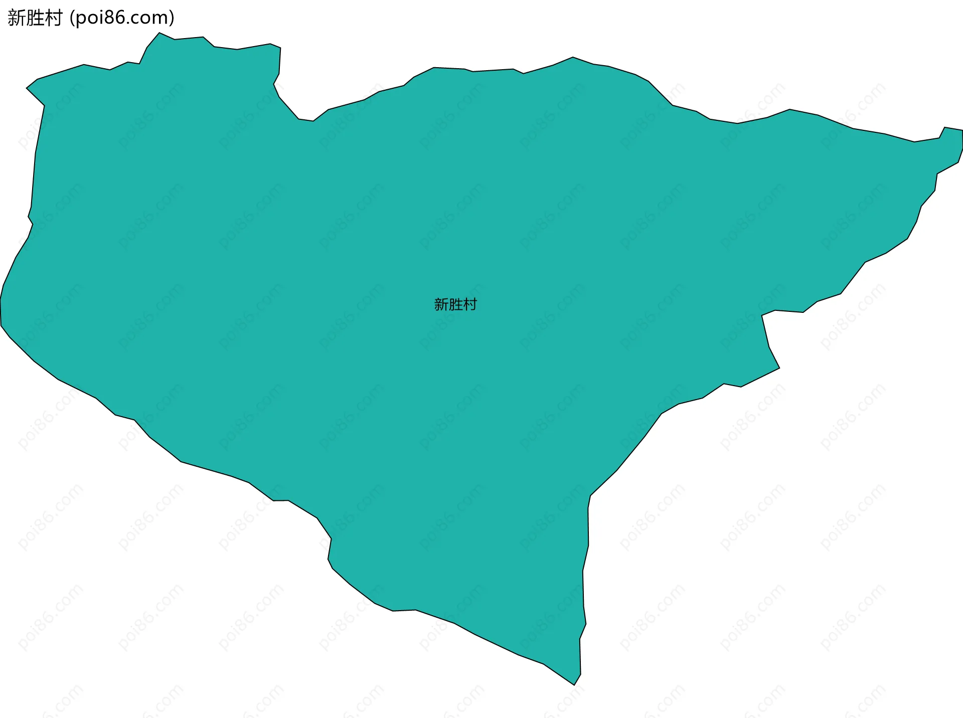 新胜村边界地图