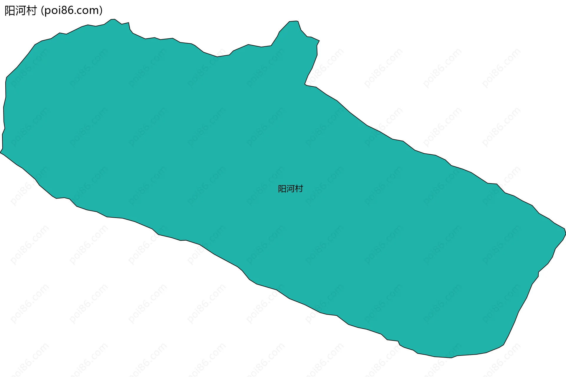阳河村边界地图