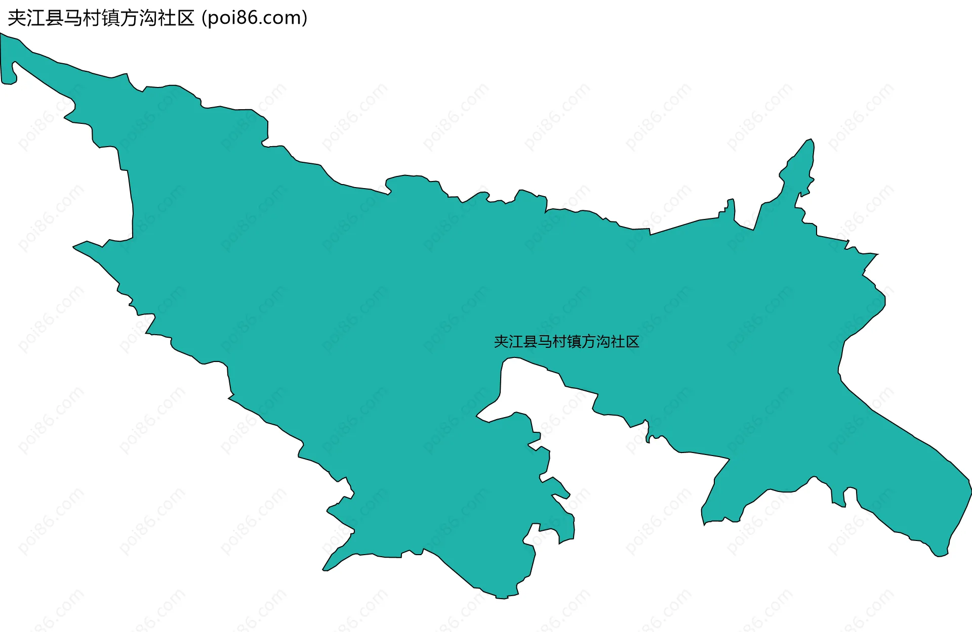 夹江县马村镇方沟社区边界地图