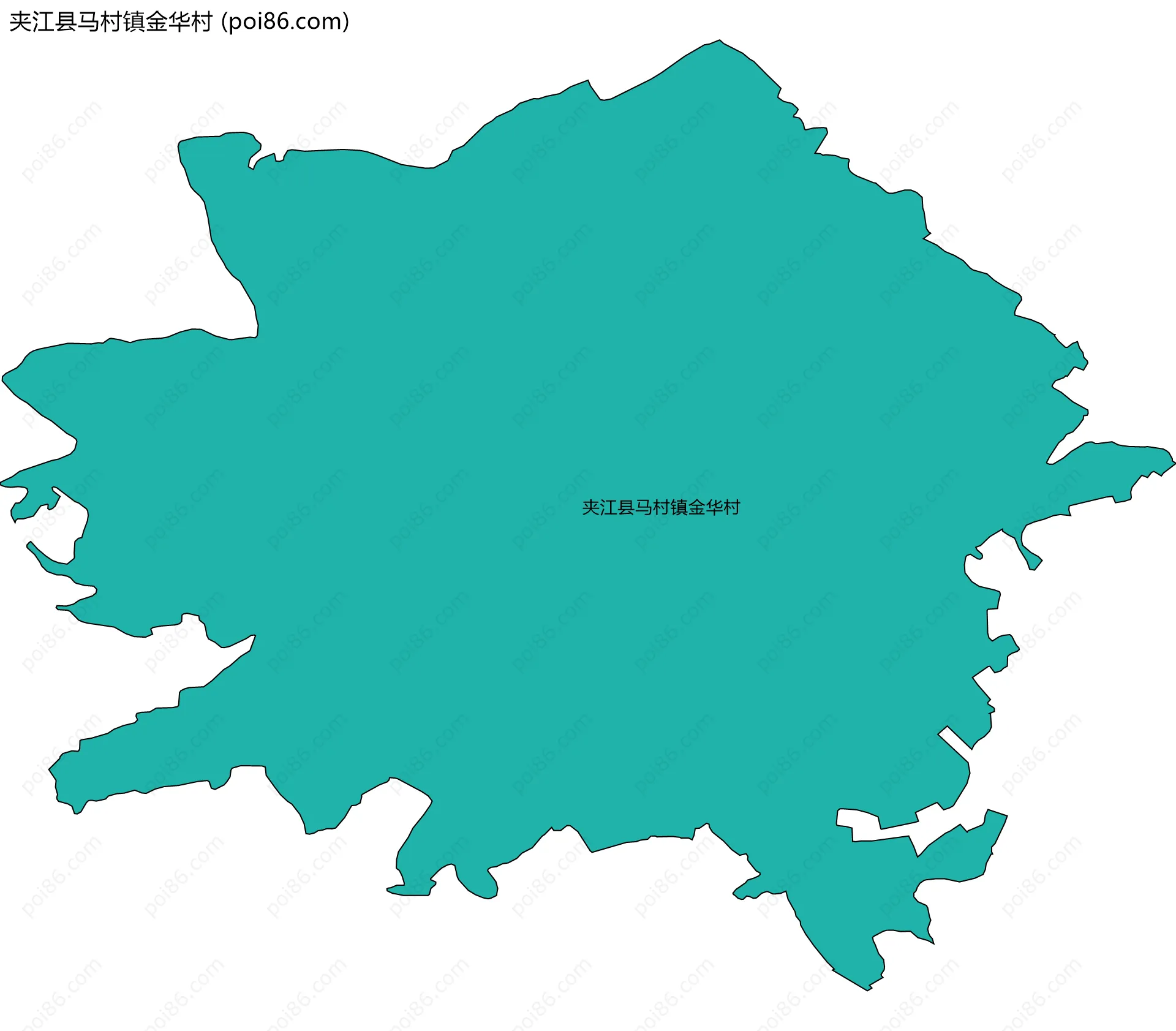 夹江县马村镇金华村边界地图