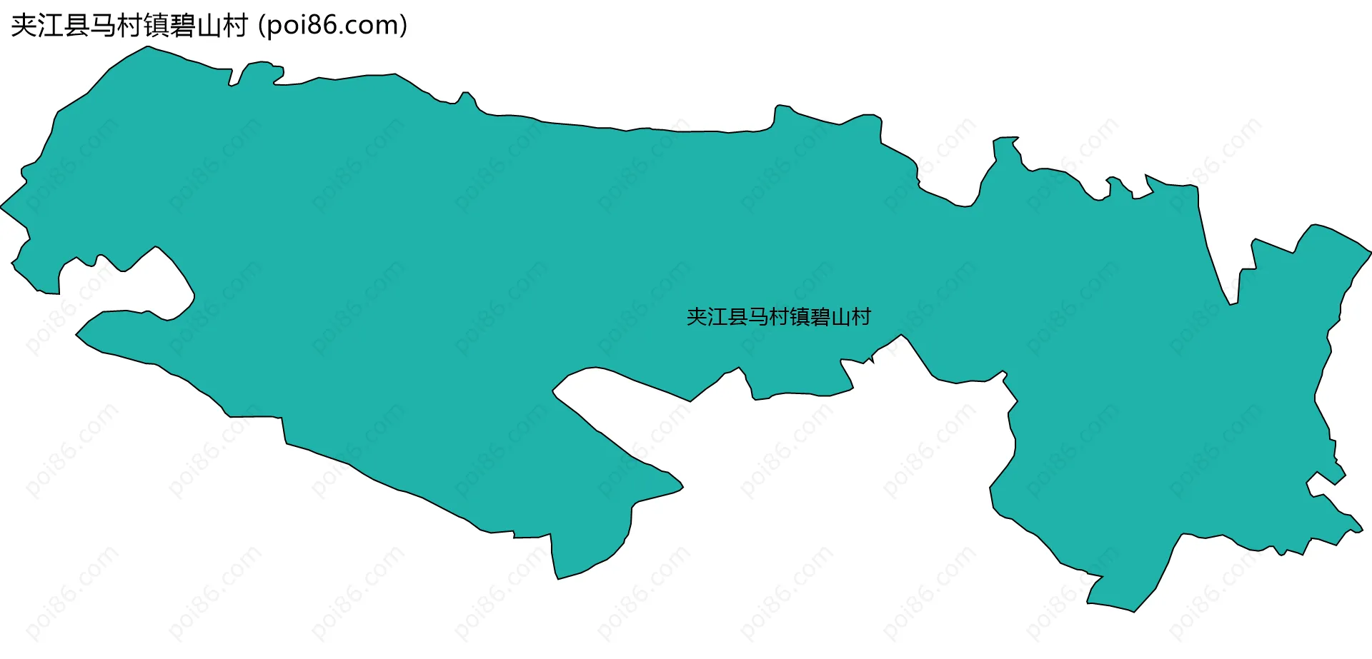 夹江县马村镇碧山村边界地图