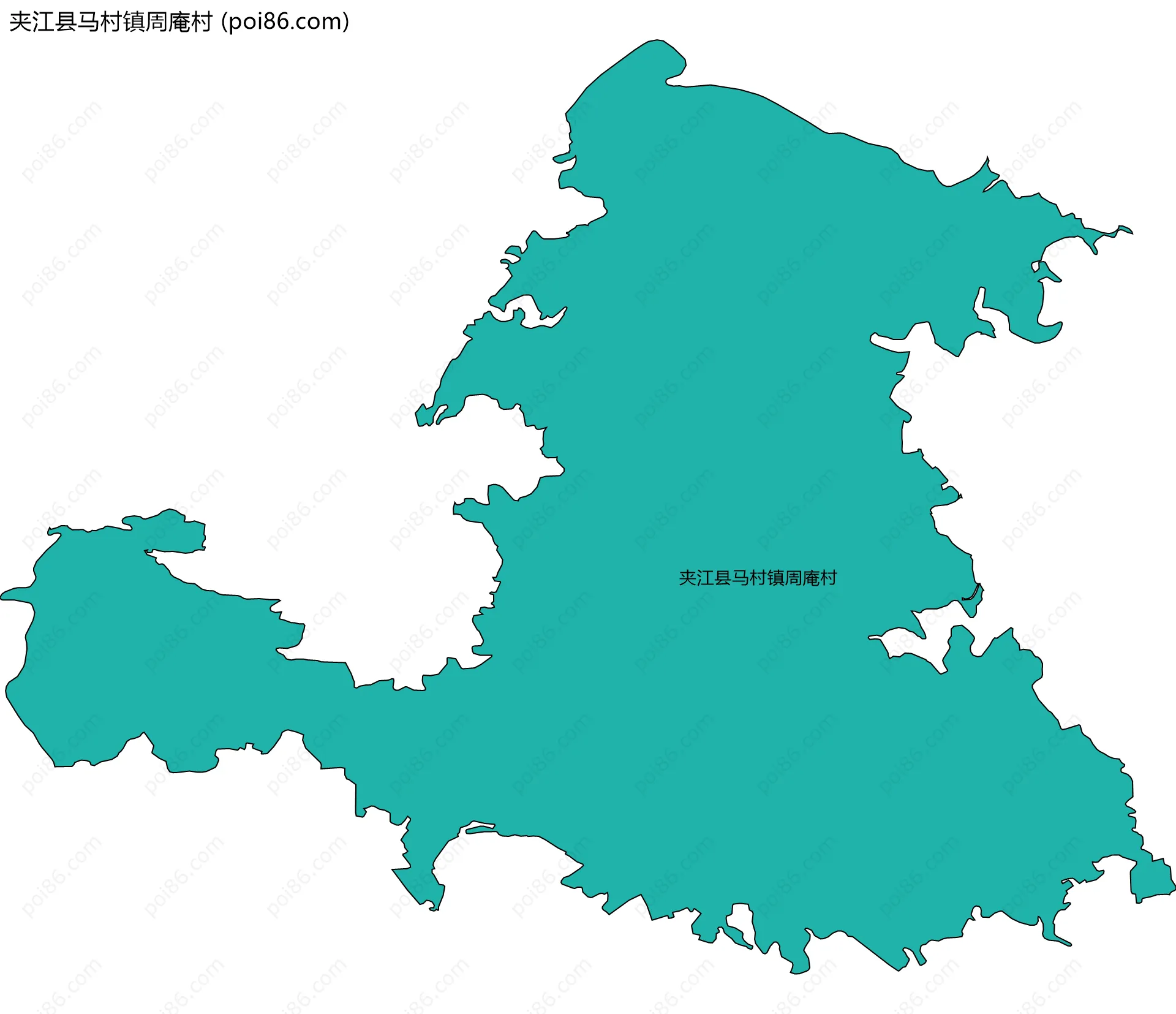 夹江县马村镇周庵村边界地图