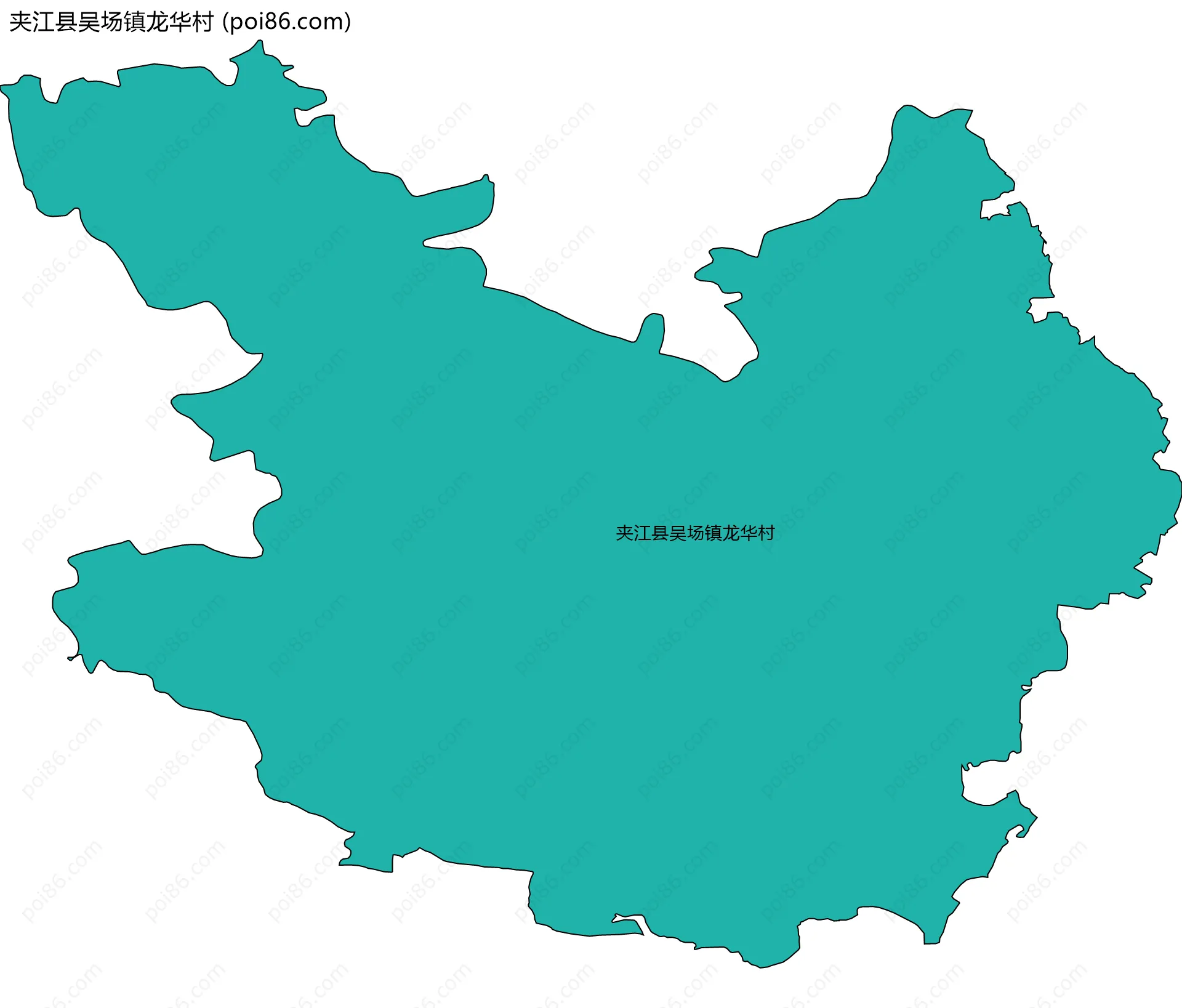 夹江县吴场镇龙华村边界地图