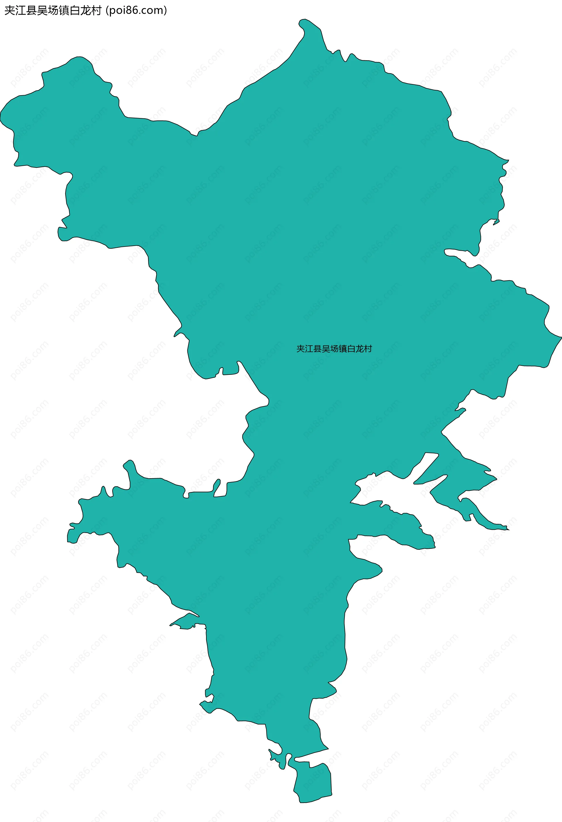 夹江县吴场镇白龙村边界地图