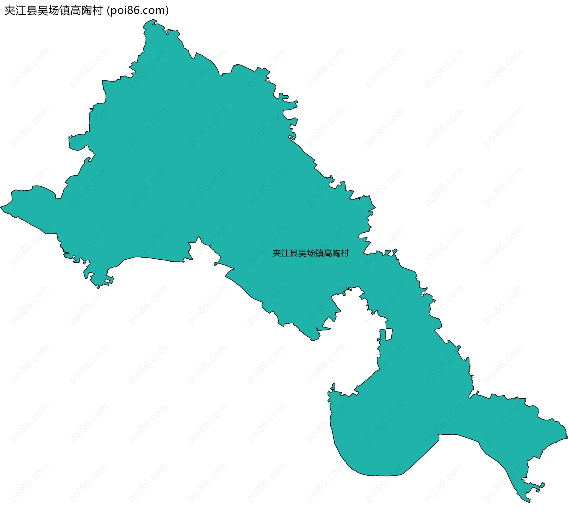 夹江县吴场镇高陶村边界地图