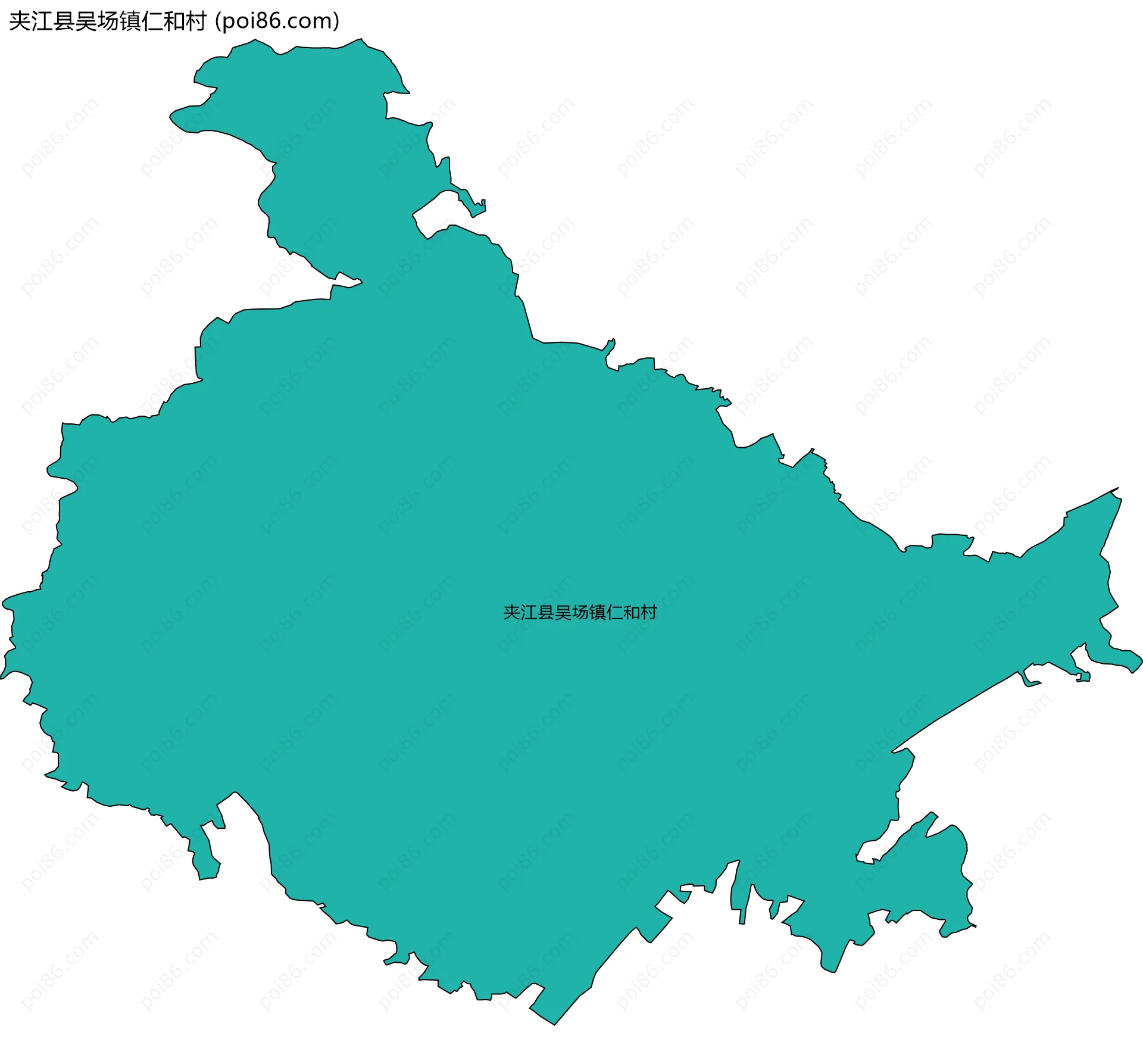 夹江县吴场镇仁和村边界地图