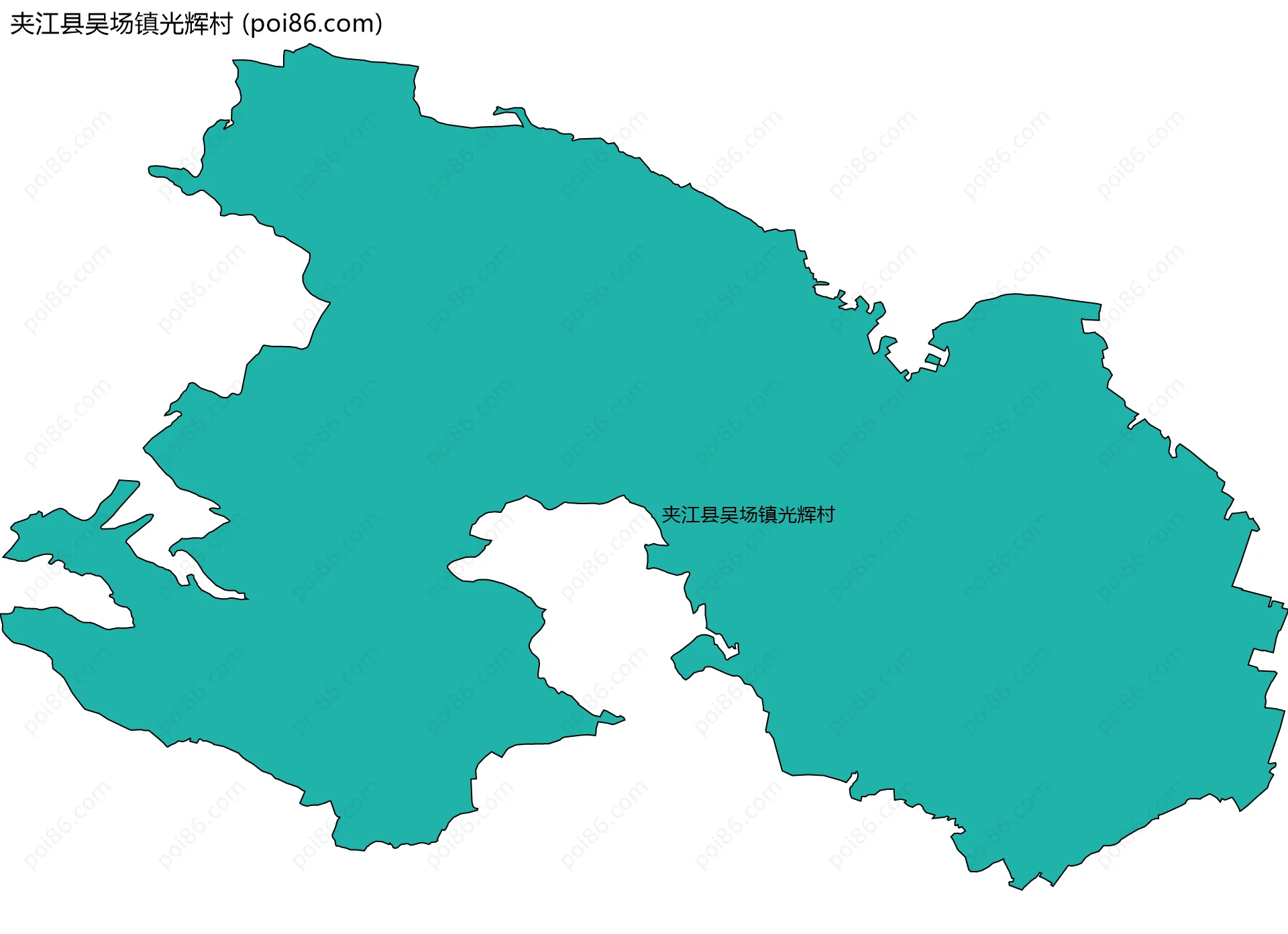 夹江县吴场镇光辉村边界地图