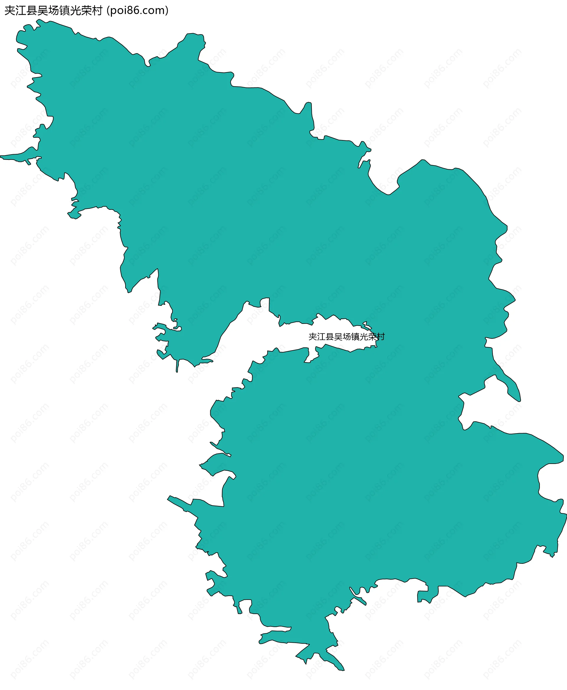 夹江县吴场镇光荣村边界地图