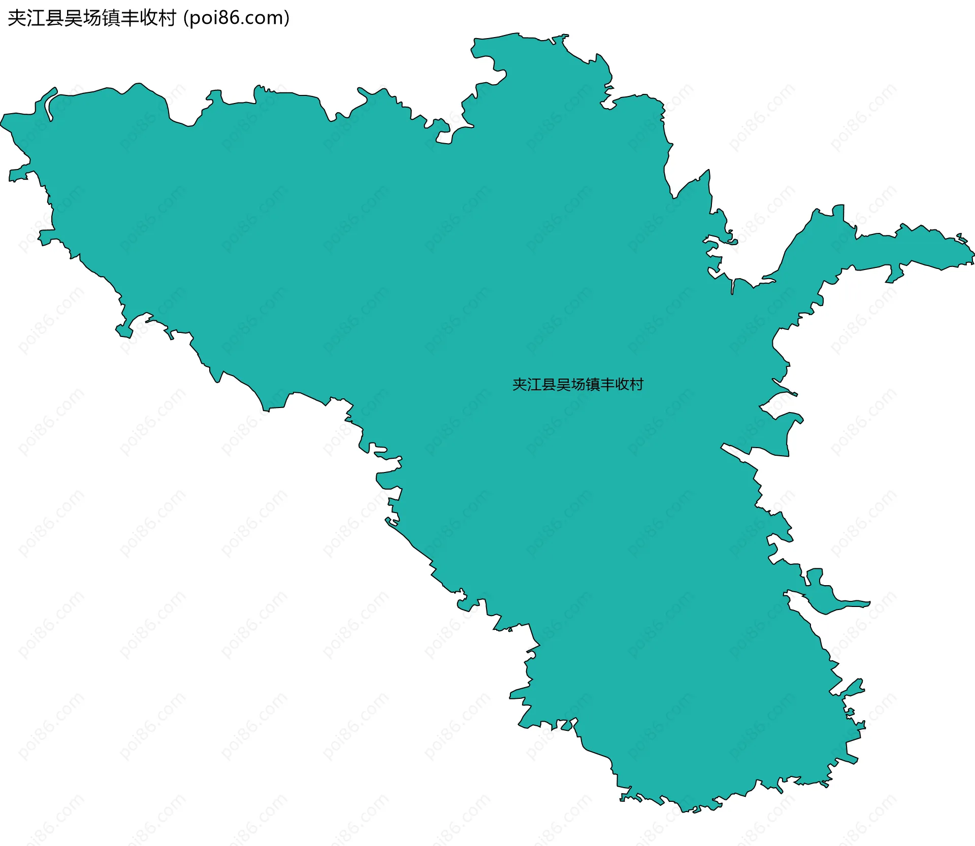 夹江县吴场镇丰收村边界地图