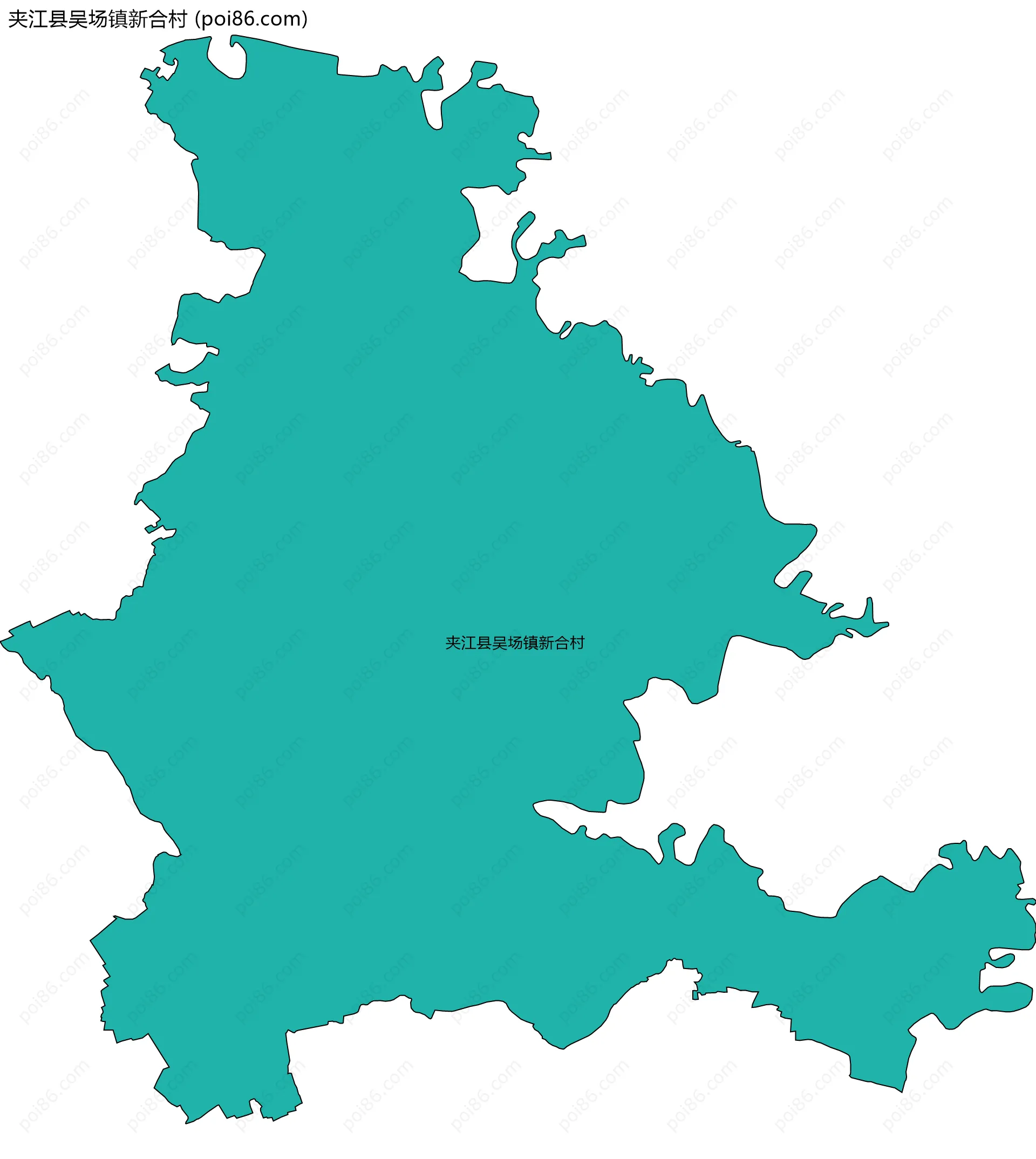 夹江县吴场镇新合村边界地图