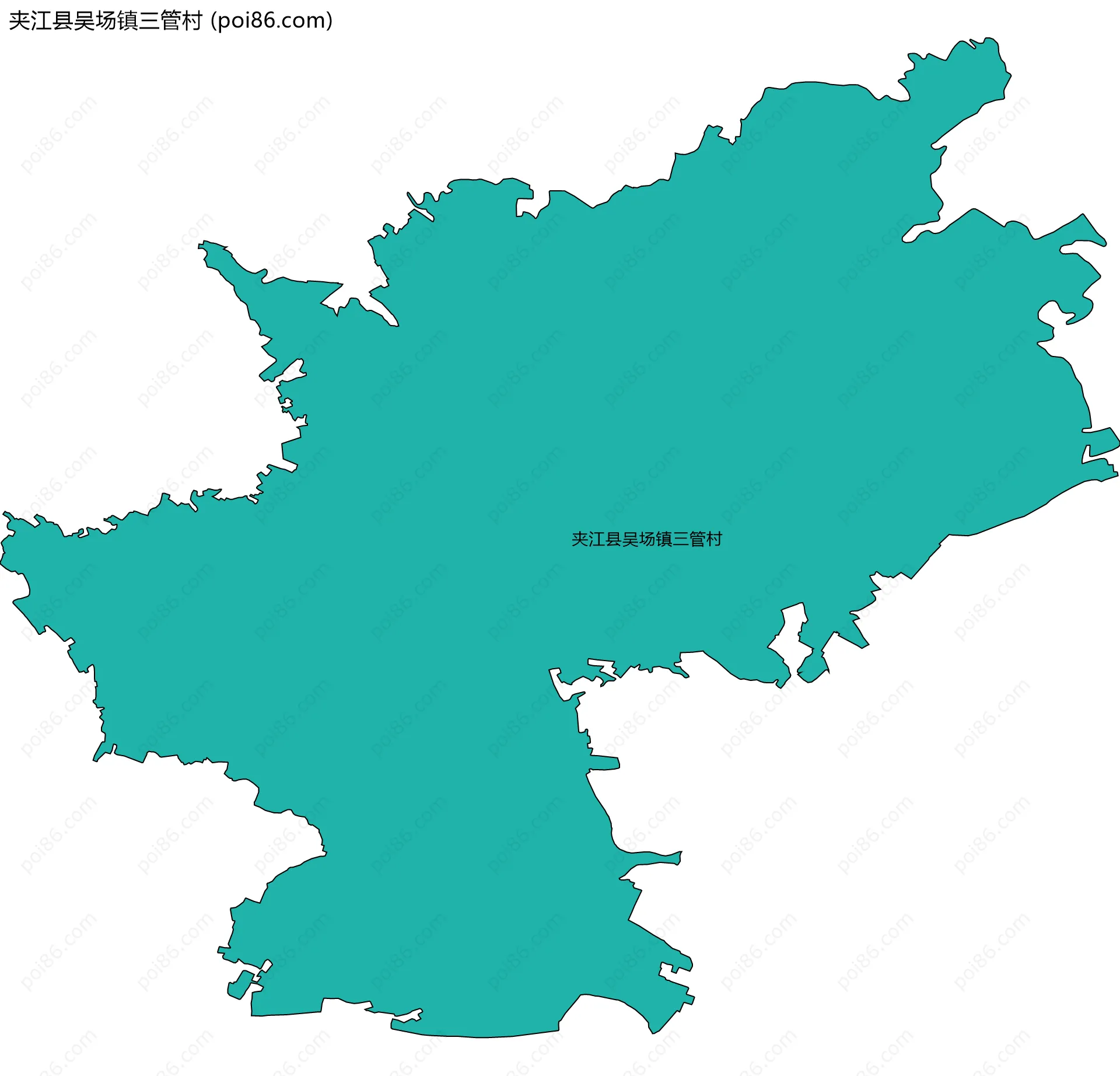 夹江县吴场镇三管村边界地图