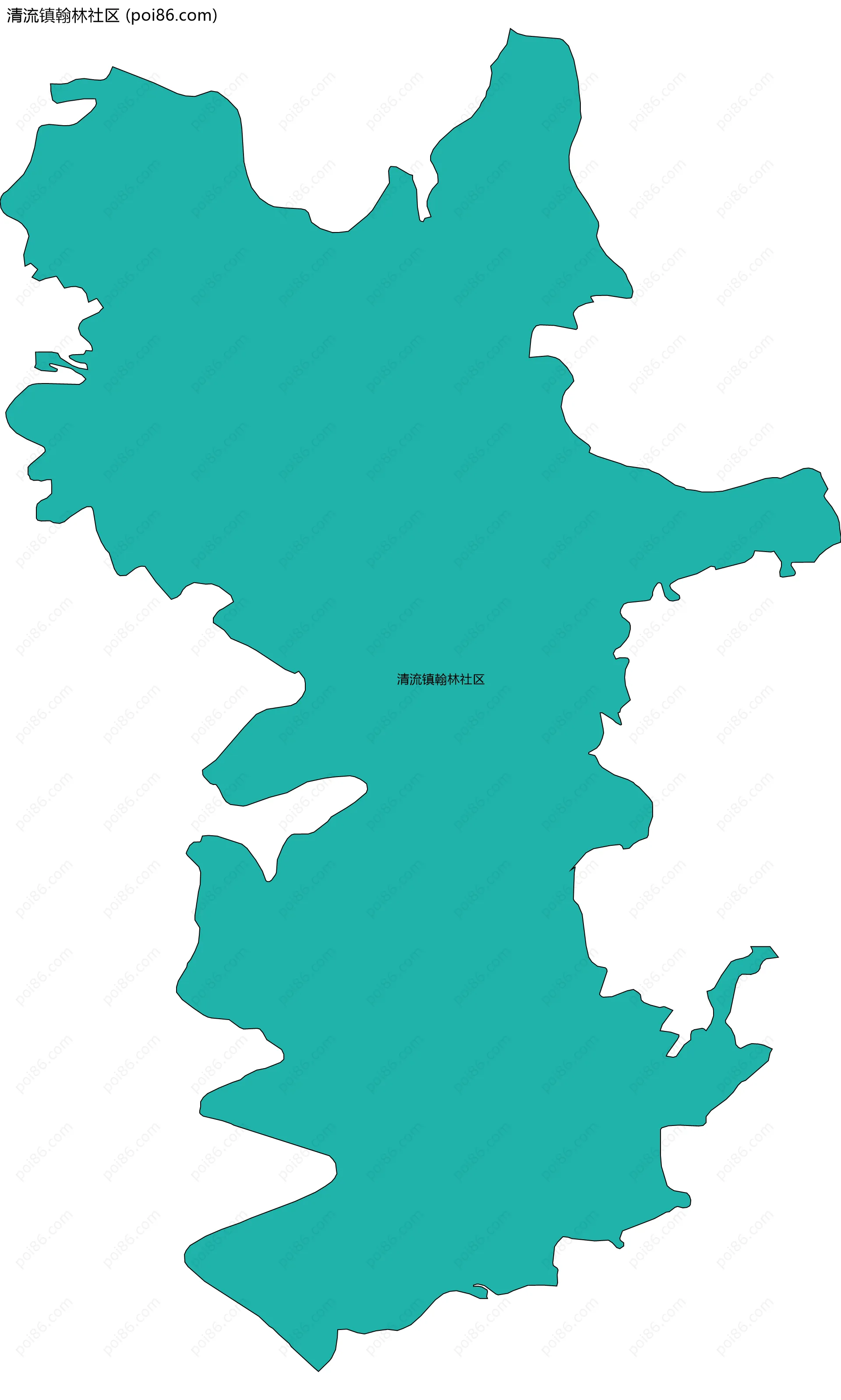 清流镇翰林社区边界地图