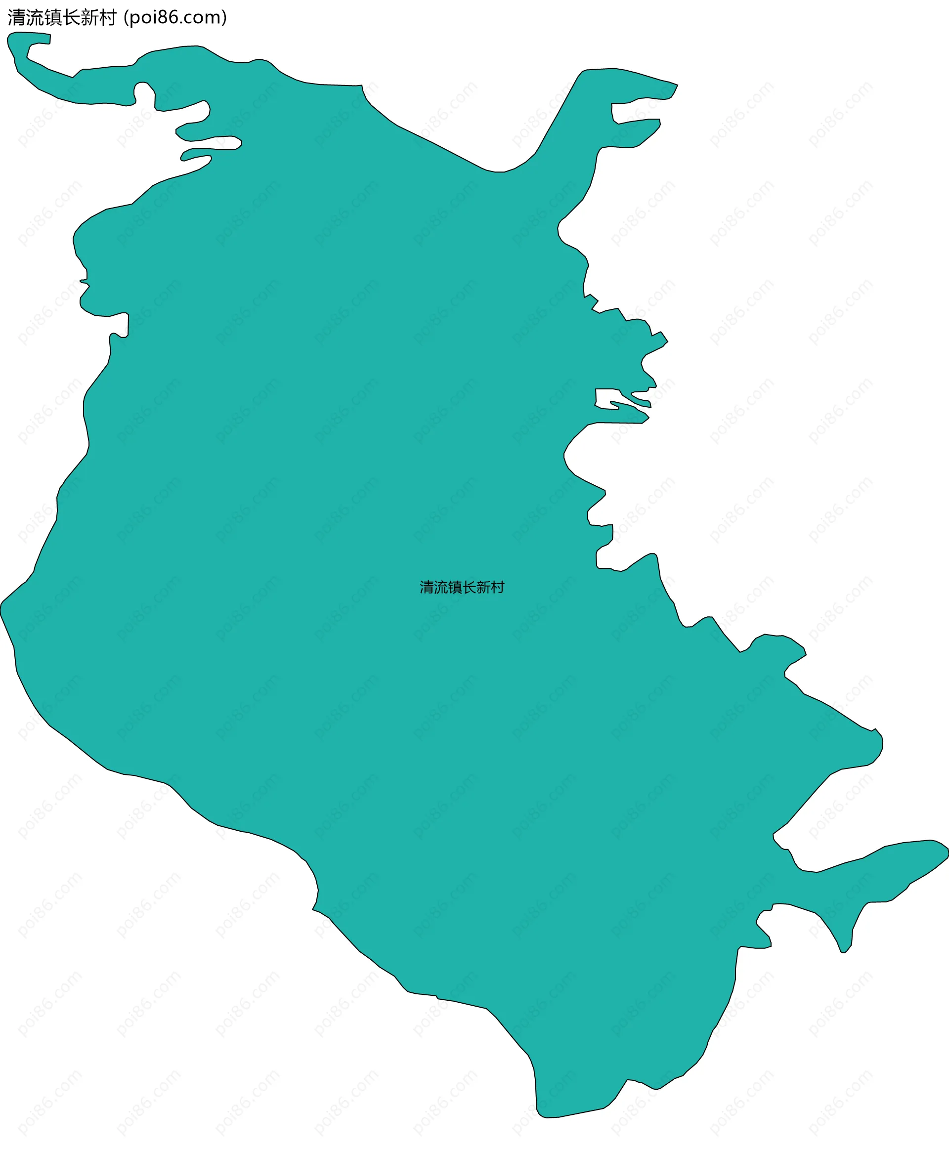 清流镇长新村边界地图