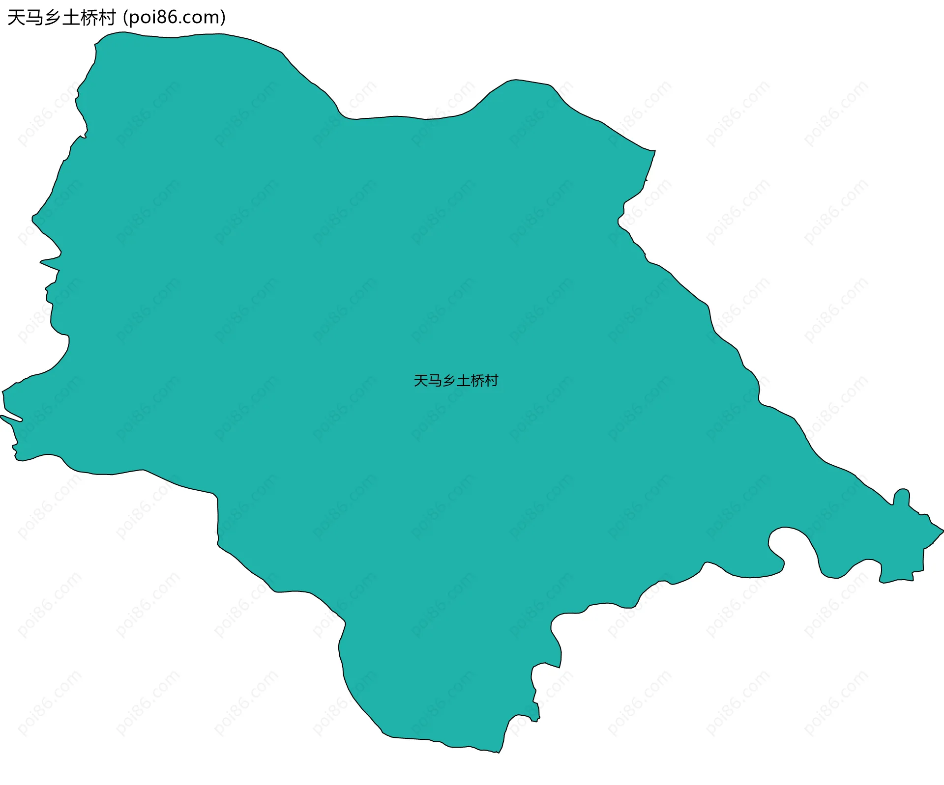 天马乡土桥村边界地图