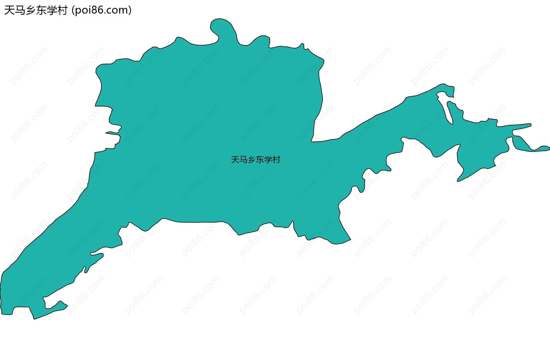 天马乡东学村边界地图