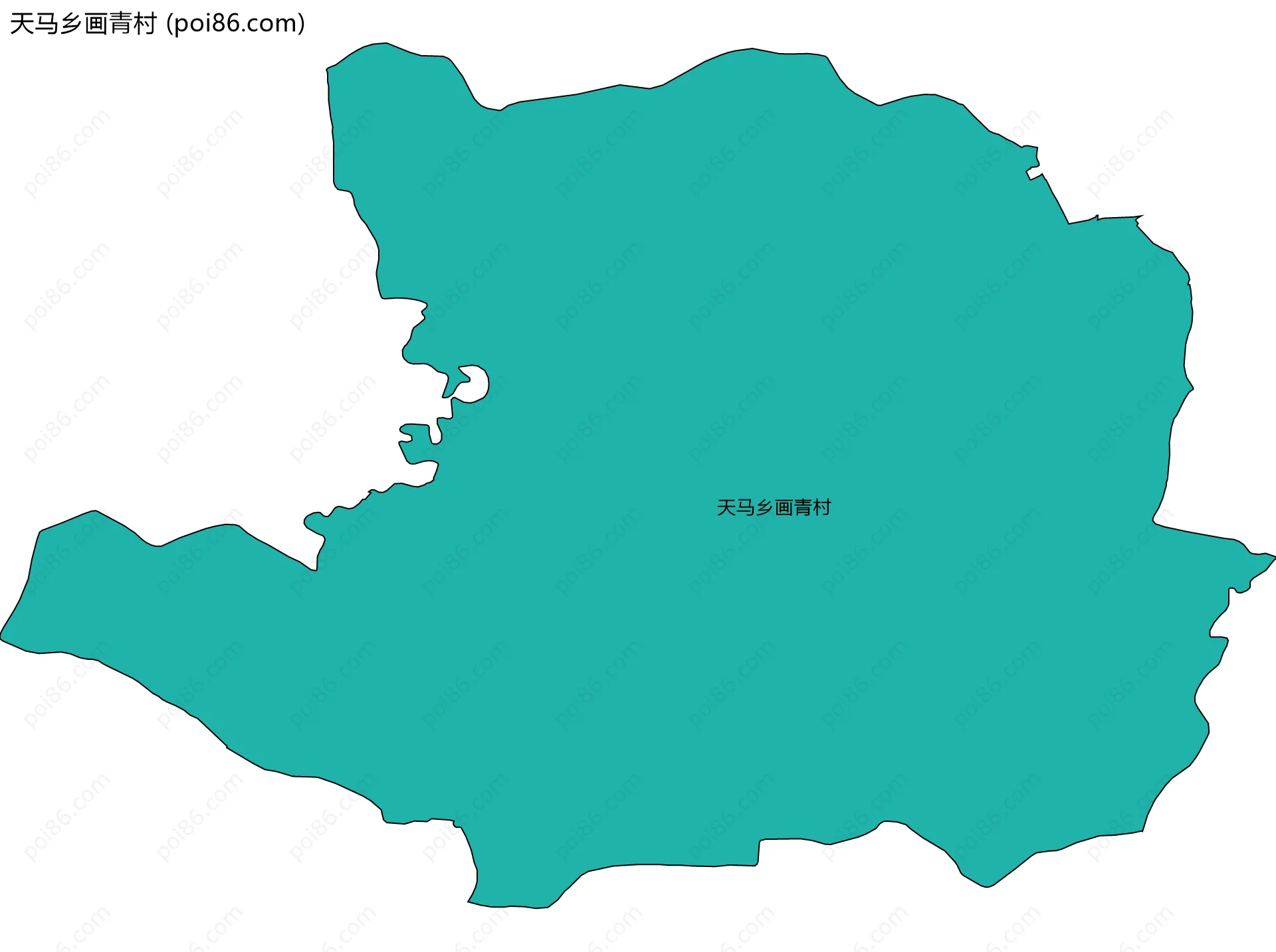 天马乡画青村边界地图