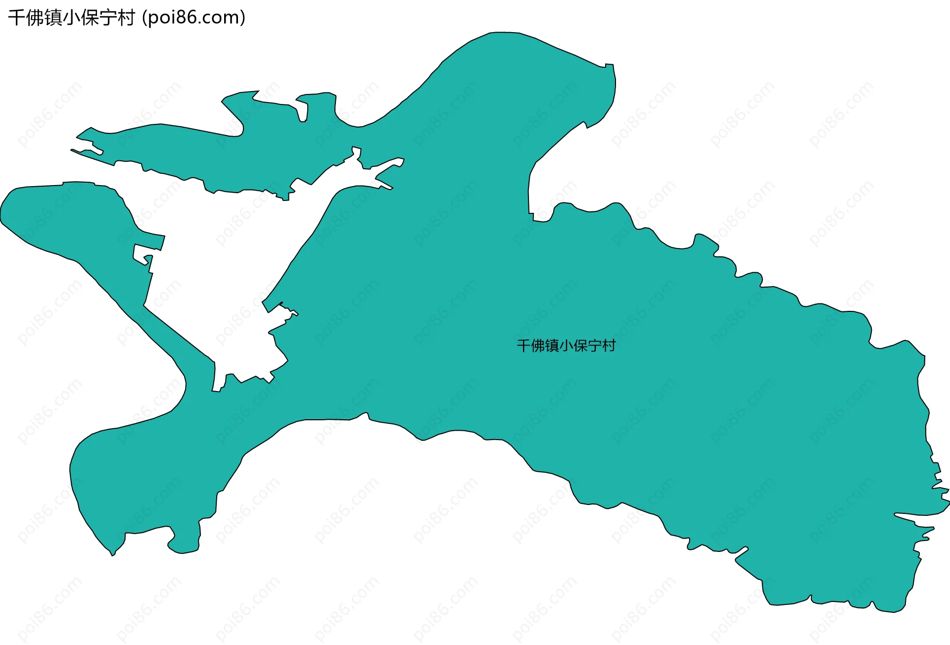 千佛镇小保宁村边界地图