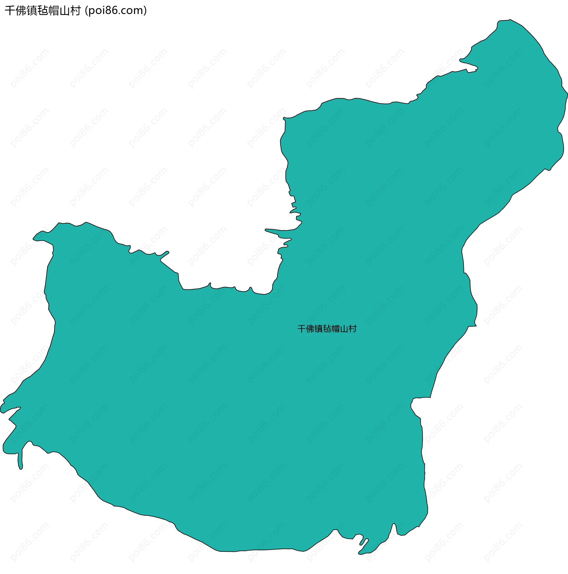 千佛镇毡帽山村边界地图